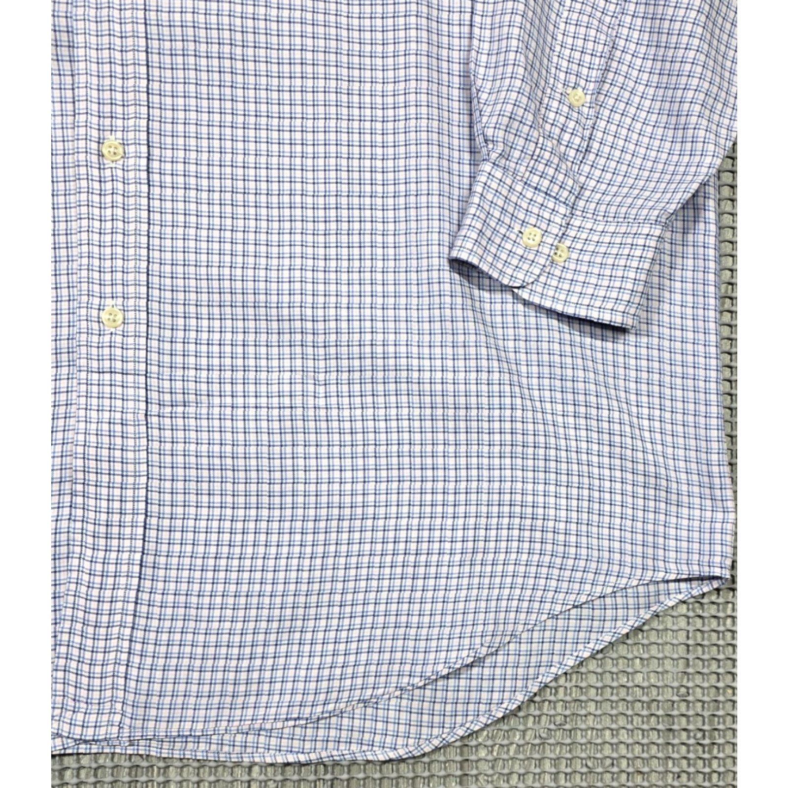 Polo Ralph Lauren VINTAGE Polo Ralph Lauren Tattersal Button Up Long Sleeve Shirt Mens 17.5-32/33 Plaid Blue White Pink OCBD 100% Cotton Size US XXL / EU 58 / 5 - 4 Thumbnail