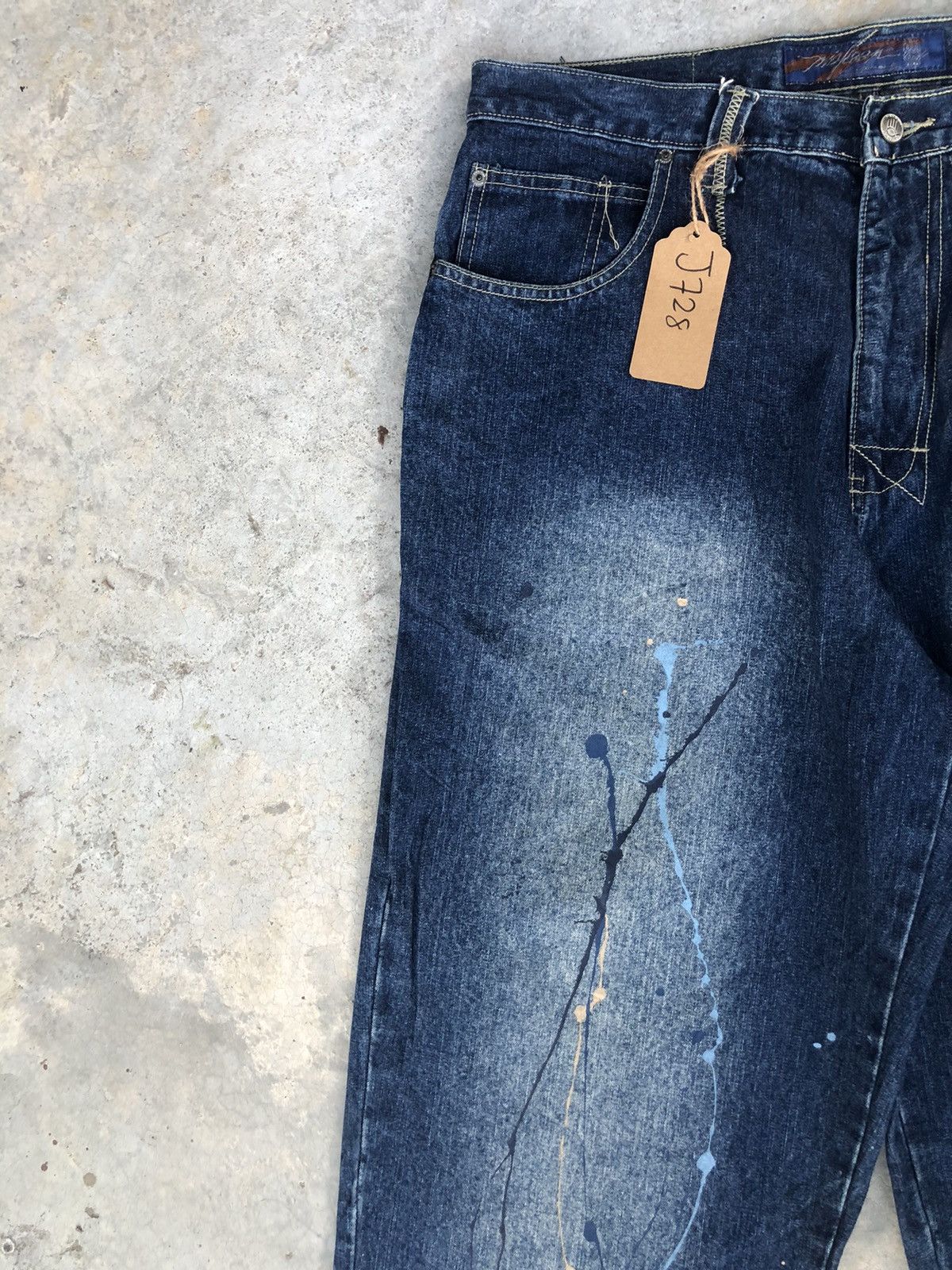 Vintage Miskeen Embroidered Logo Baggy Jeans Distressed Jeans Size US 36 / EU 52 - 4 Thumbnail