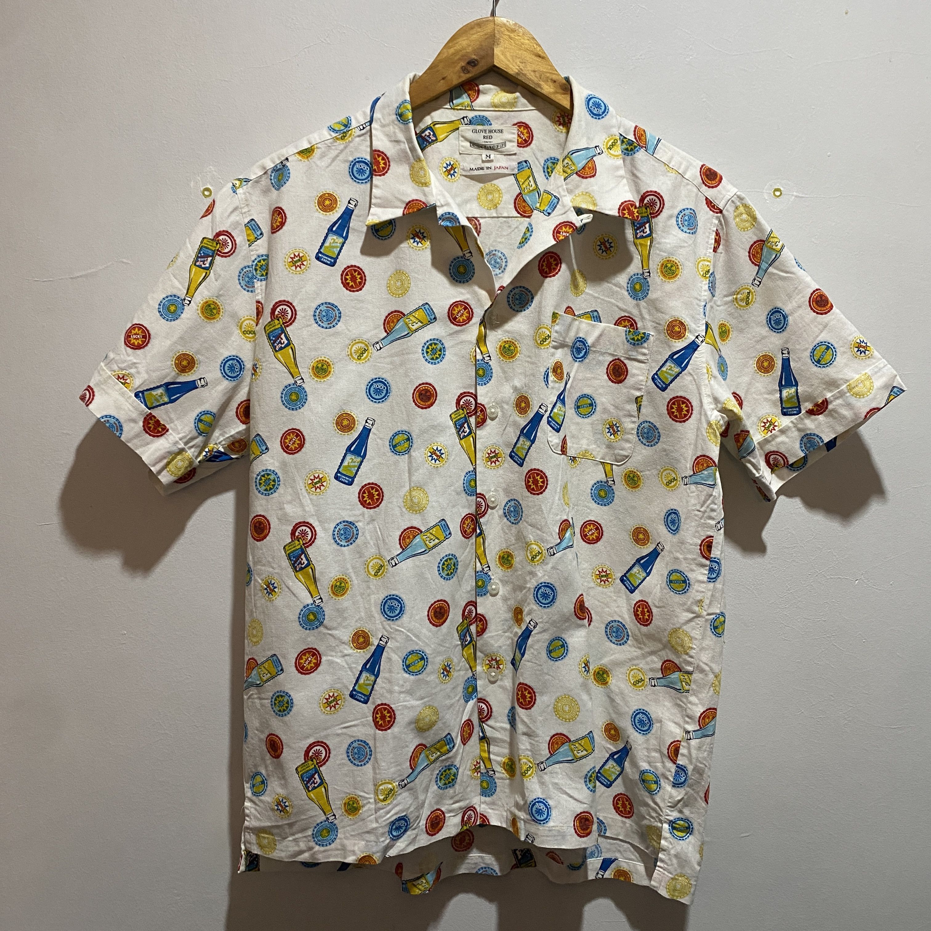 Japanese Brand Glove House Red Japan Pattern Shirt M/L Size US M / EU 48-50 / 2 - 1 Thumbnail