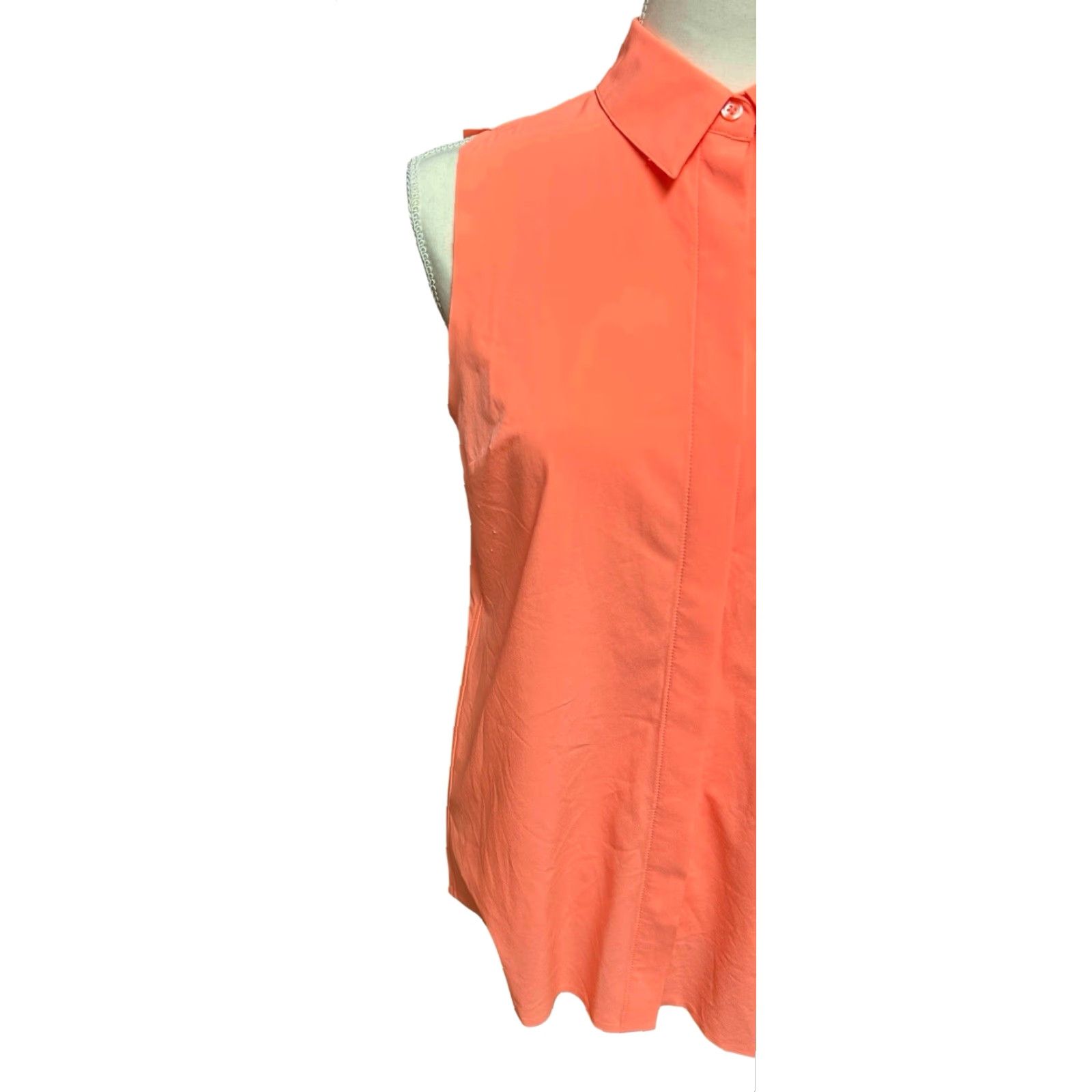 Athleta Athleta Everlasting Tank Womens XS Orange Sleeveless Button-Up Relaxed Stretch Casual Athleisure Shirt Boys? No Size XS / US 0-2 / IT 36-38 - 3 Thumbnail