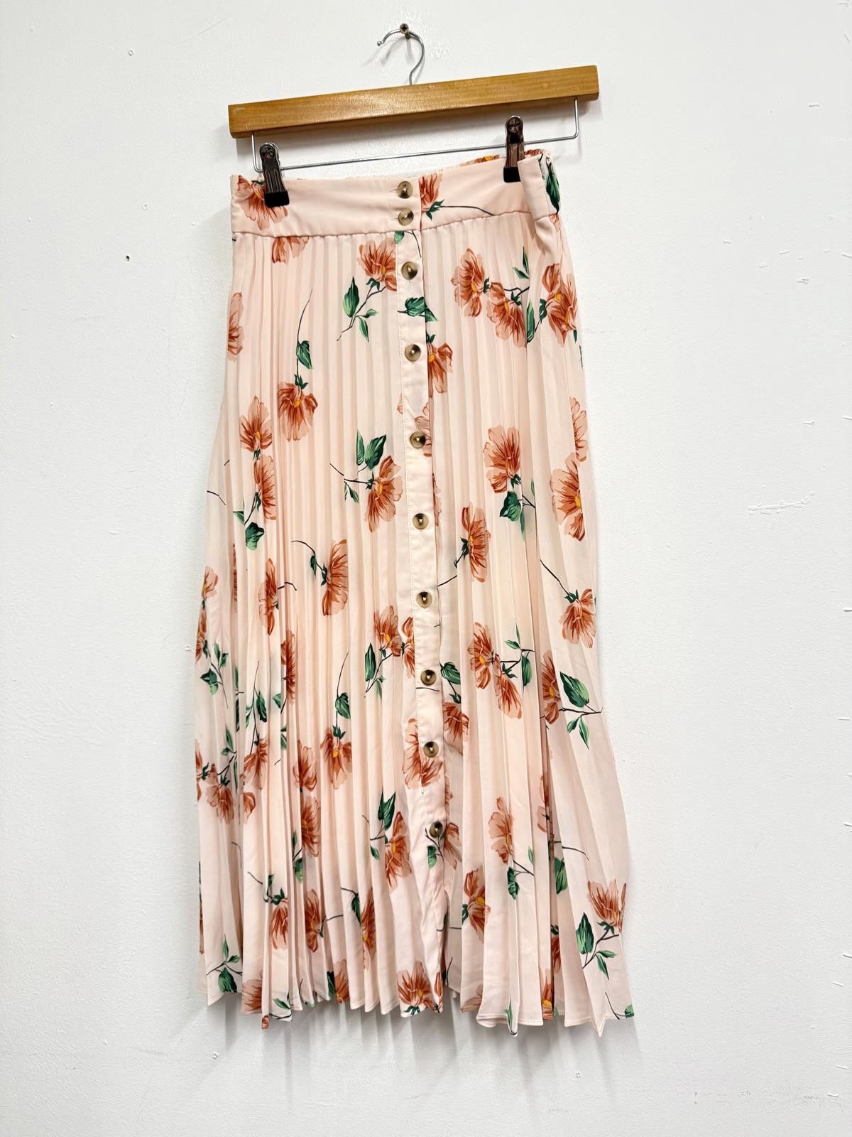 Other Stradivarius Floral Pleated Midi Skirt Size L Size 36" / US 14 / IT 50 - 1 Thumbnail