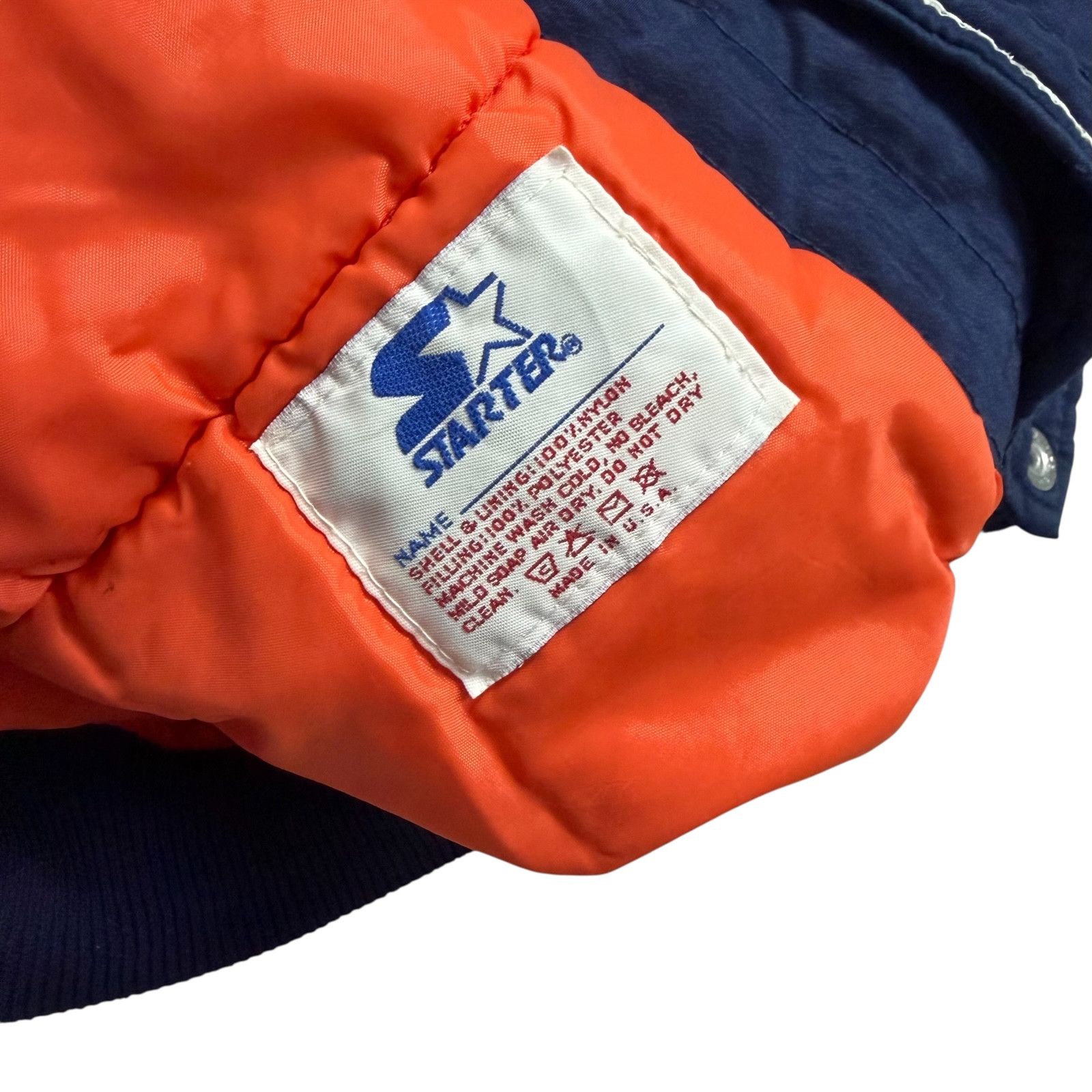 MLB VTG 90s DETROIT TIGERS STARTER BOMBER JACKET SLEEVE LOGO Size US L / EU 52-54 / 3 - 7 Thumbnail