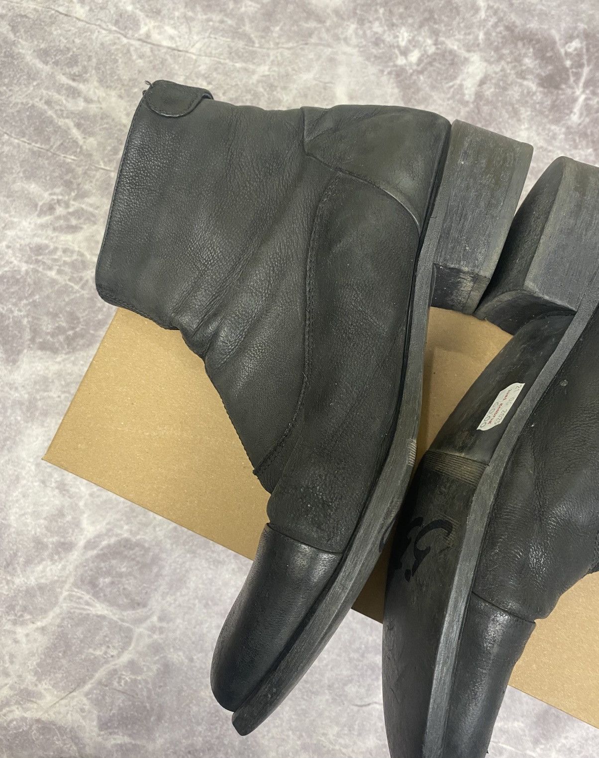 Japanese Brand Leather Moto Back Zip Guidi/A.S.98 Style Boots Size: 40 Size US 7 / EU 40 - 7 Thumbnail