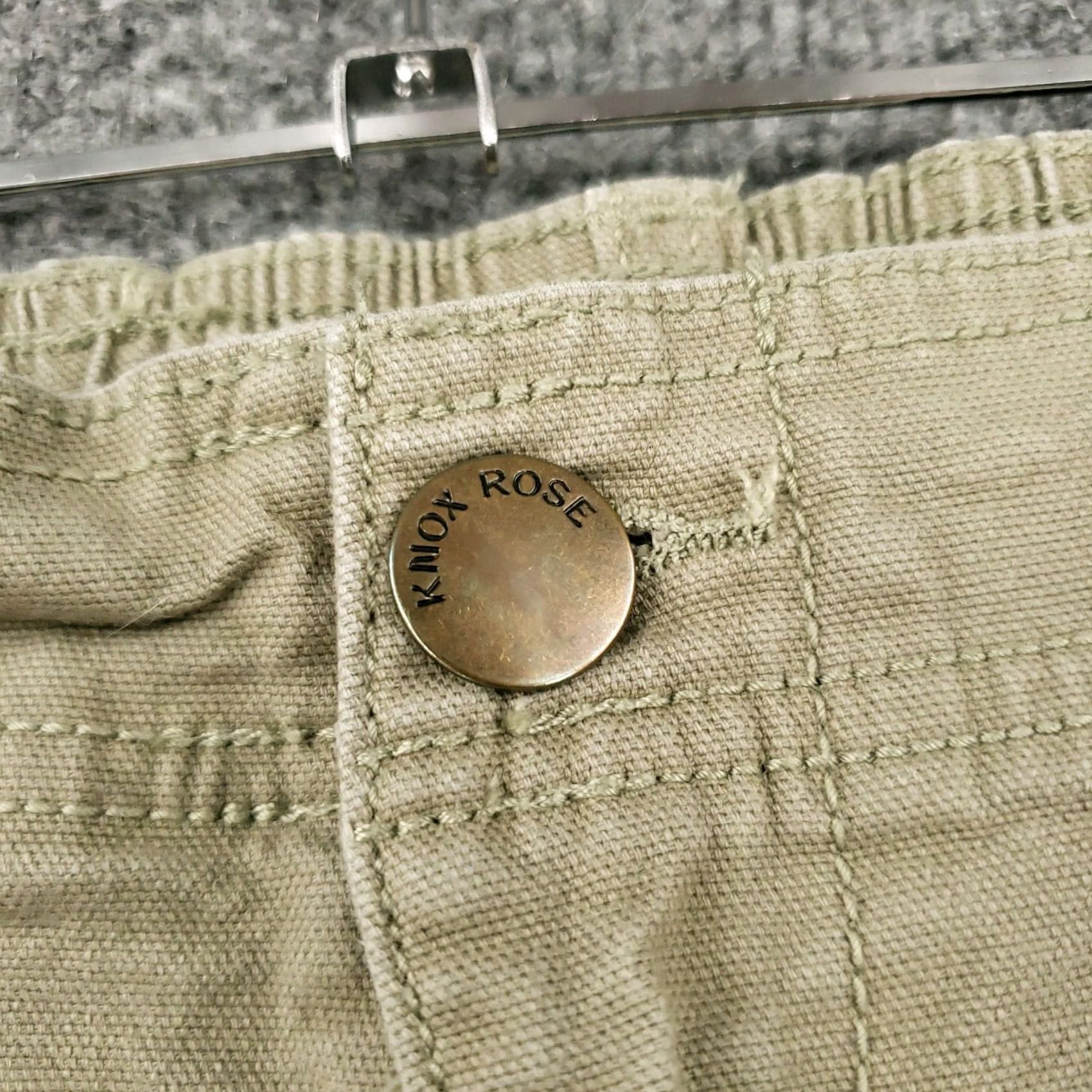 Vintage Knox Rose Pants Womens XL Green High Rise Straight Stretch Utility Pocket Zip Size 40" / US 18 - 7 Thumbnail