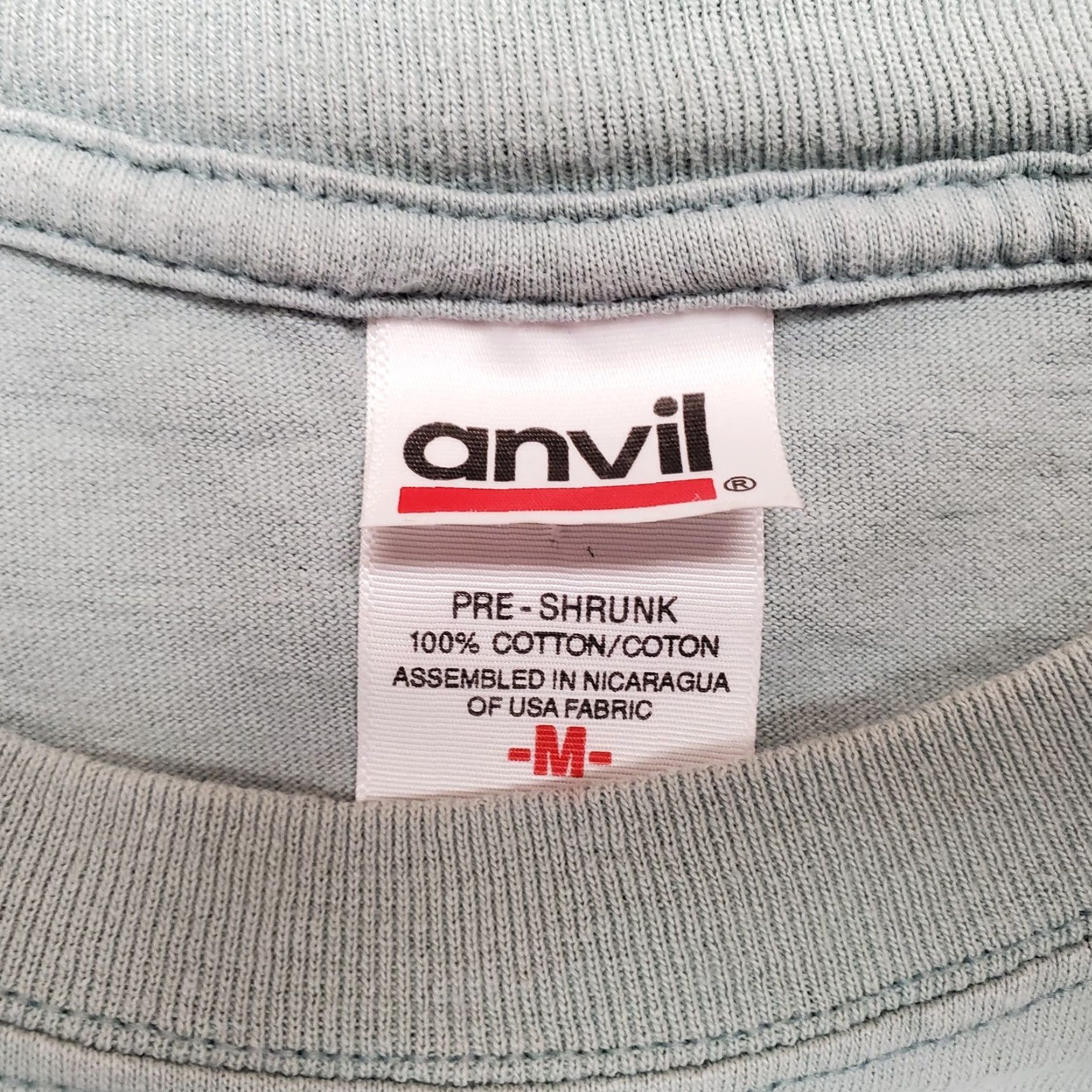 Anvil VTG New York Shirt Mens M Green Embroidered Statue of Liberty Crewneck Tee Shirt T-Shirt USA 90s Mens Size US M / EU 48-50 / 2 - 3 Thumbnail