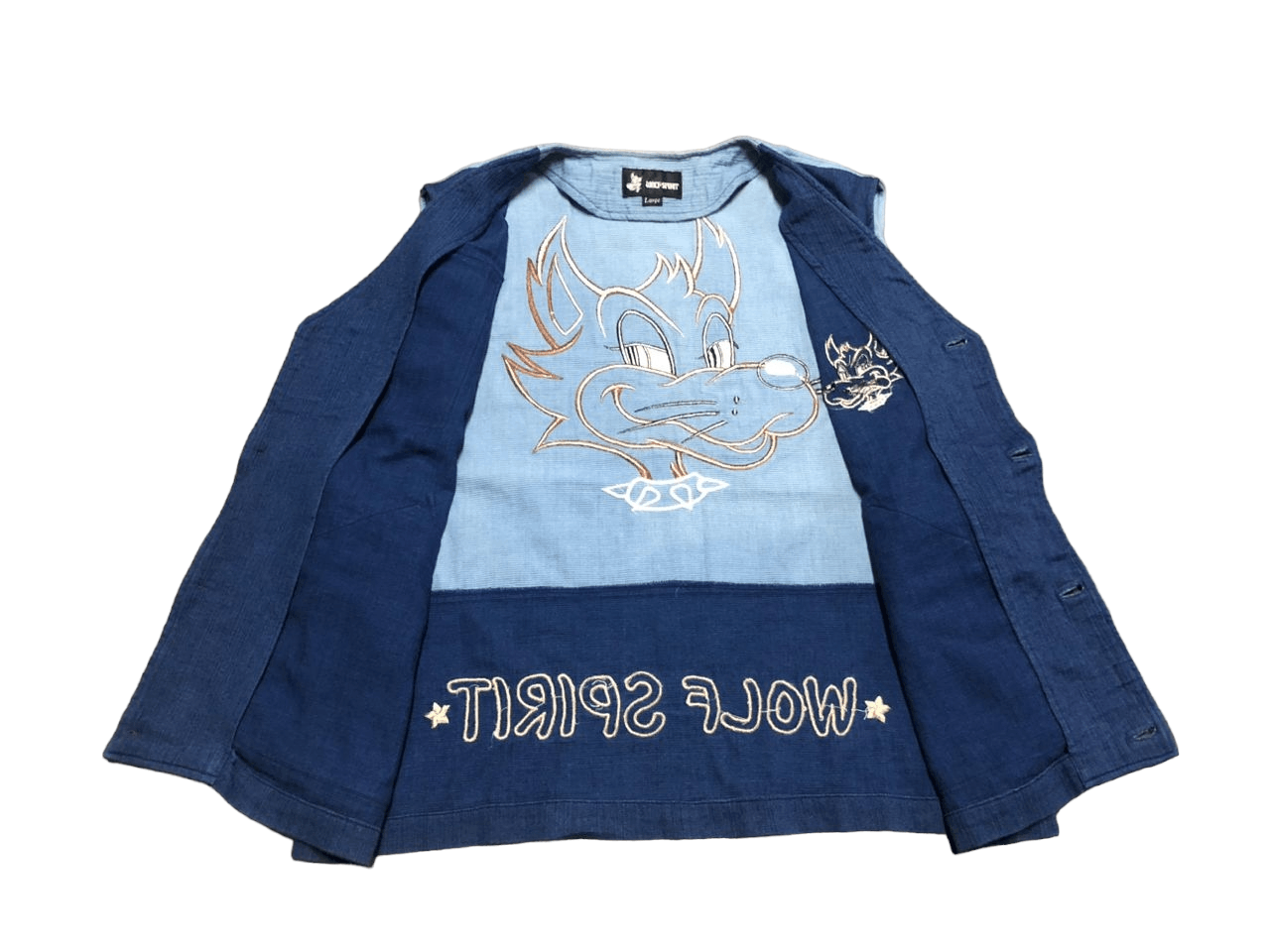 Cartoon Network Japanese Brand Vintage Wolf Spirit Embroidered Print Vest Size US L / EU 52-54 / 3 - 3 Thumbnail