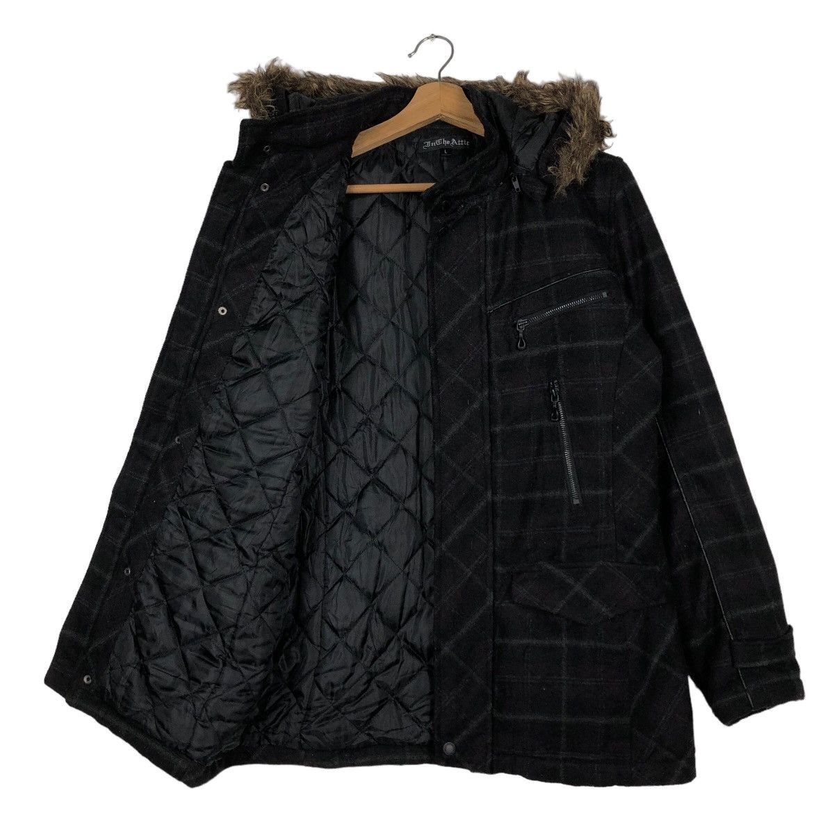 In The Attic 🔥Punk Jacket Mink Fur Hoodie In The Attic Tartan Design Size US L / EU 52-54 / 3 - 9 Thumbnail