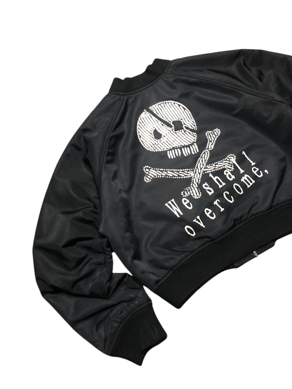 Japanese Brand Vintage k.a.t Cropped Bomber Jacket We Shall Overcome Skull Size M / US 6-8 / IT 42-44 - 5 Thumbnail