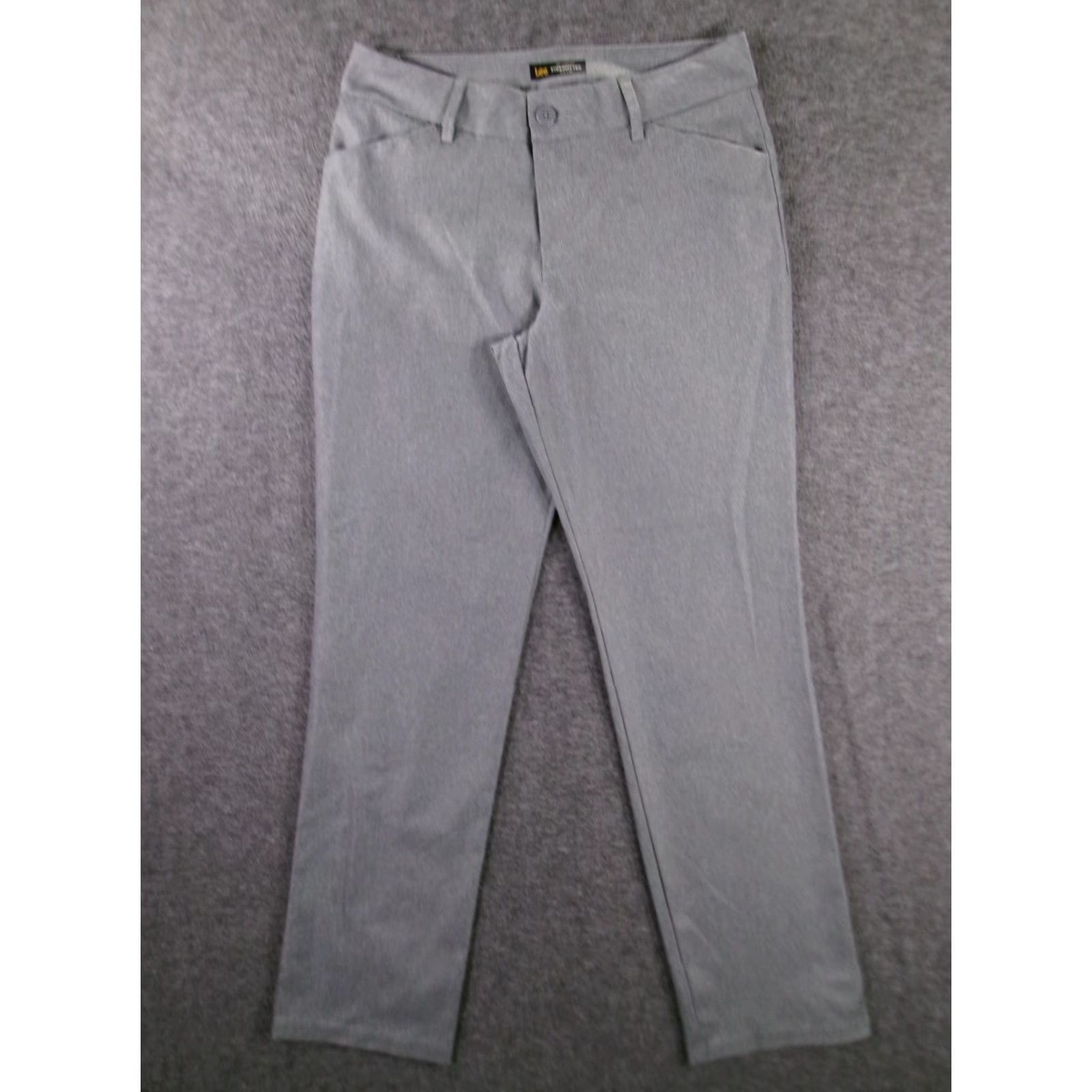 Lee Lee Pant Women 8 Gray Relaxed Fit Straight Leg Casual Capsule Office Day Size 30" / US 8 / IT 44 - 2 Thumbnail