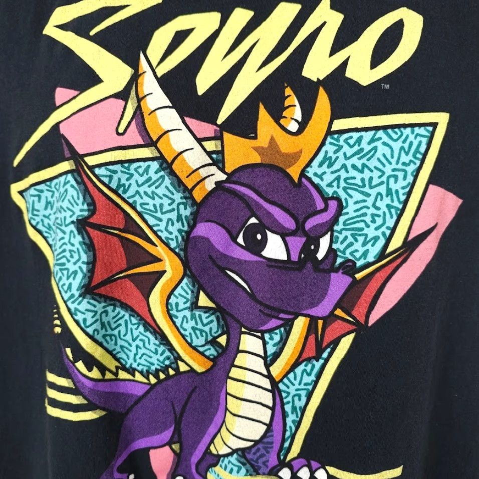 Vintage Spyro T Shirt Womens Size Large Black PlayStation Video Game Size L / US 10 / IT 46 - 3 Thumbnail
