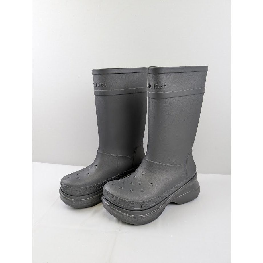 Balenciaga × Crocs o1rshd1 Q:4 / Crocs Rubber Boots in Grafite Size US 11 / EU 44 - 11 Thumbnail
