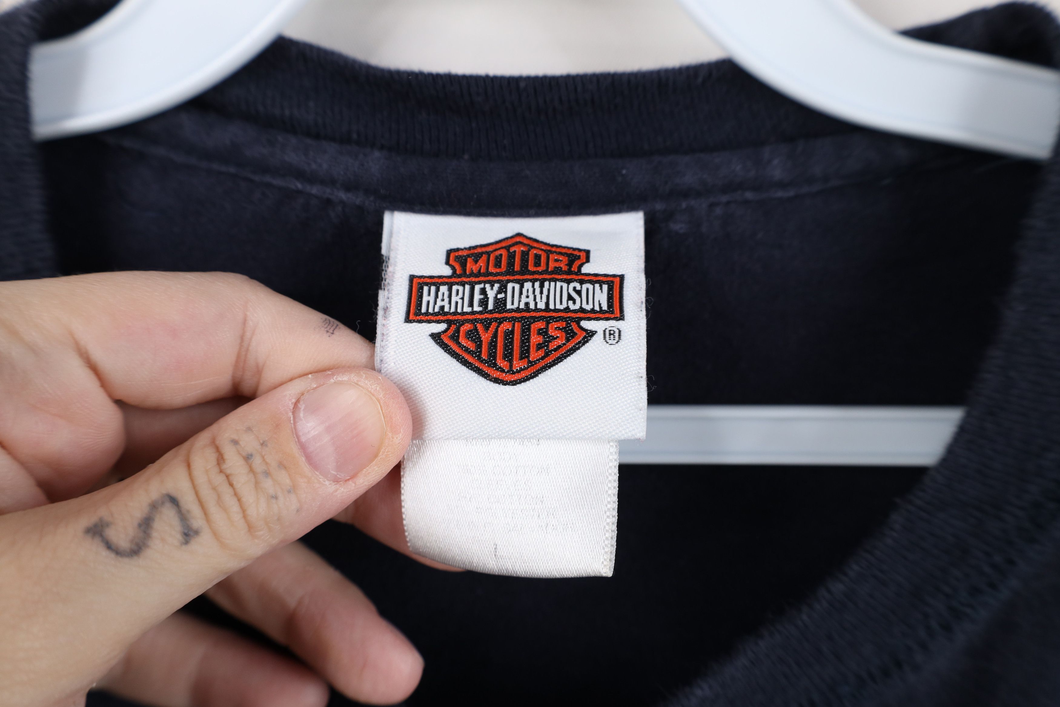 Harley Davidson Vintage Harley Davidson Waffle Knit Long Sleeve T-Shirt Size US L / EU 52-54 / 3 - 6 Thumbnail