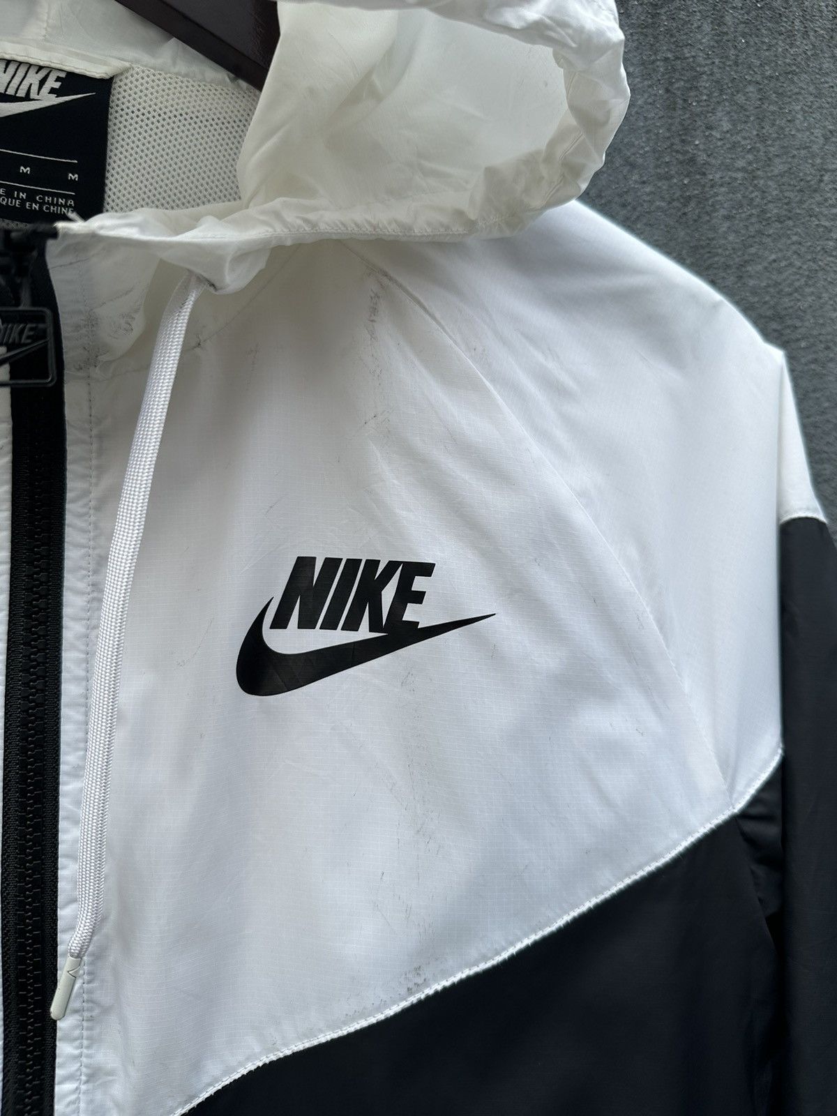 Nike 👹Nike Small Swoosh Hooded Bomber Jacket Size US S / EU 44-46 / 1 - 12 Thumbnail