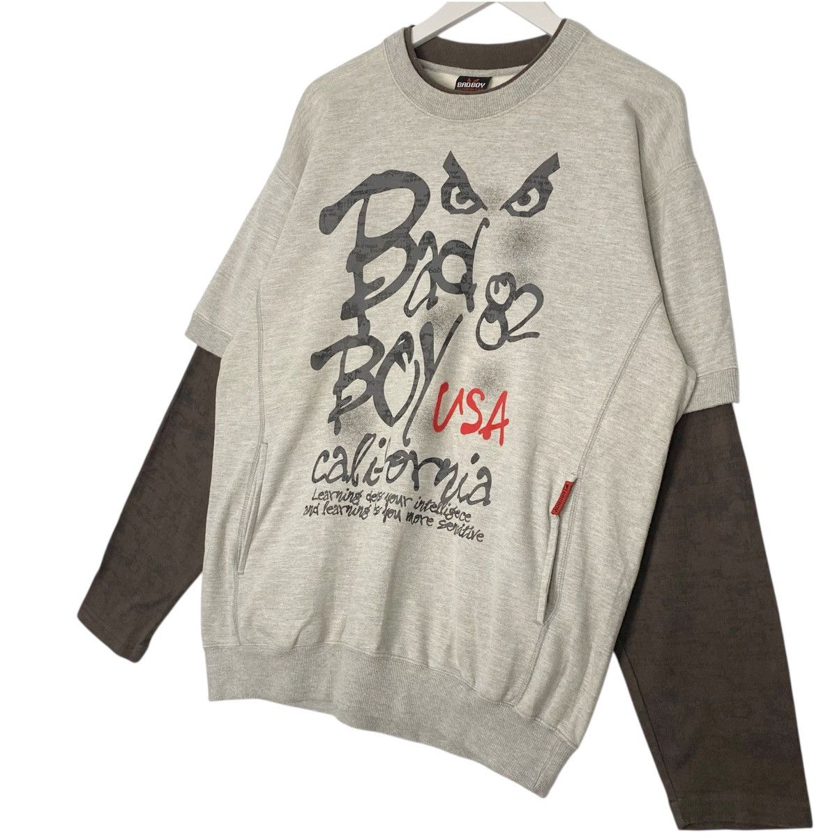 Vintage Vintage Bad Boy Crewneck Sweatshirt Gray Pullover Jumper L Size US L / EU 52-54 / 3 - 2 Thumbnail