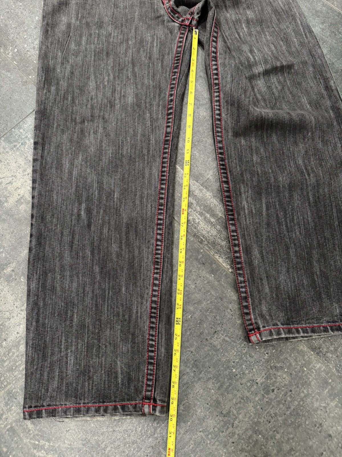 Southpole Vintage Y2K Design Lab Premium Black & Red Denim Pants 34x30 Size US 34 / EU 50 - 17 Thumbnail