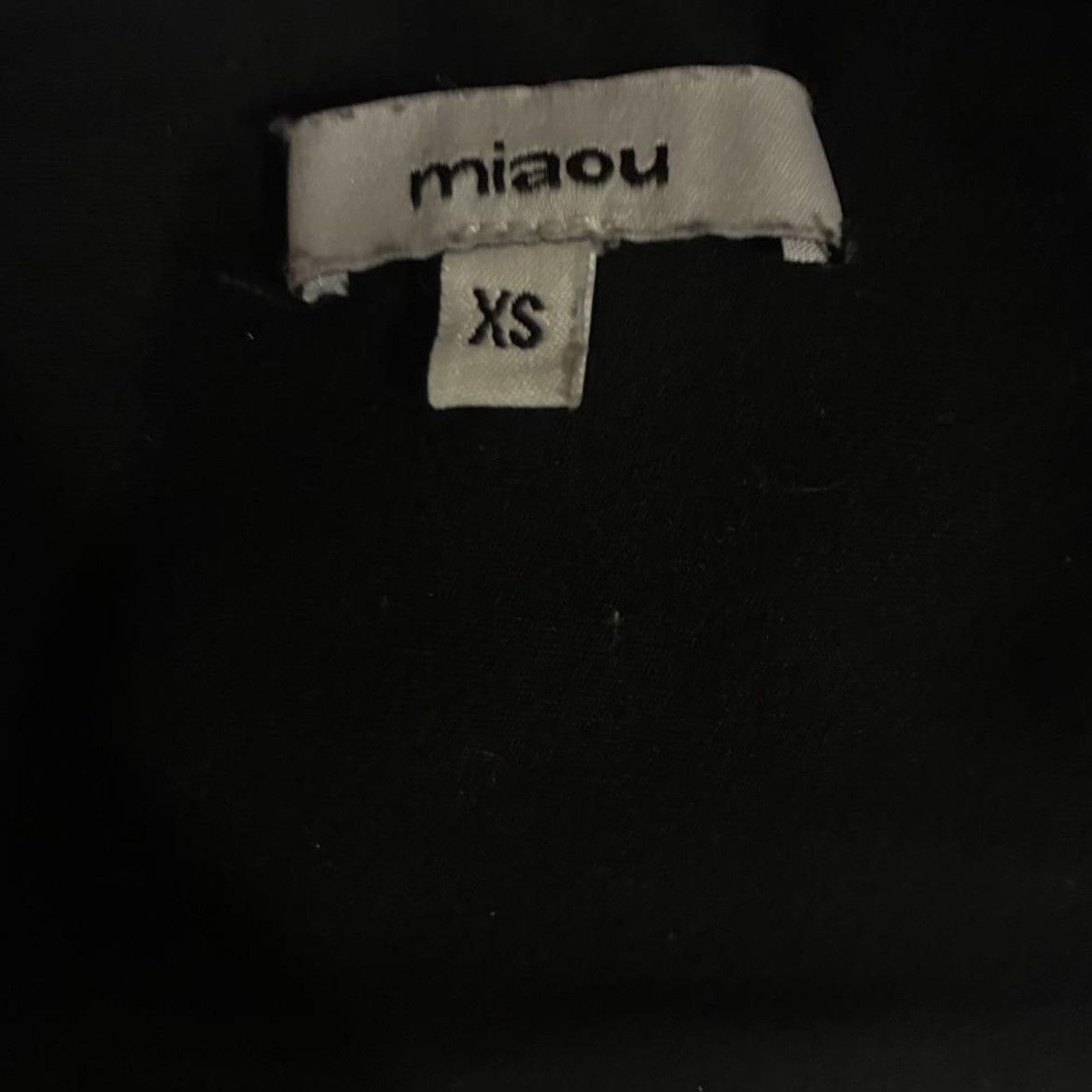 Miaou Miaou Black One Shoulder Crop Top Size XS / US 0-2 / IT 36-38 - 3 Thumbnail