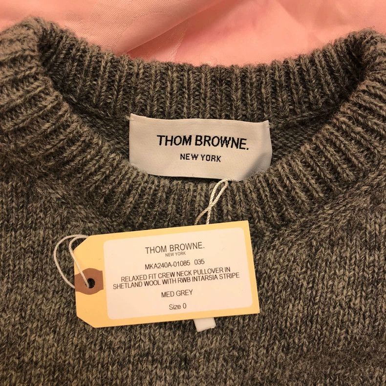 Thom Browne Thom Browne The horsehair sweater is grey Size US XS / EU 42 / 0 - 3 Thumbnail