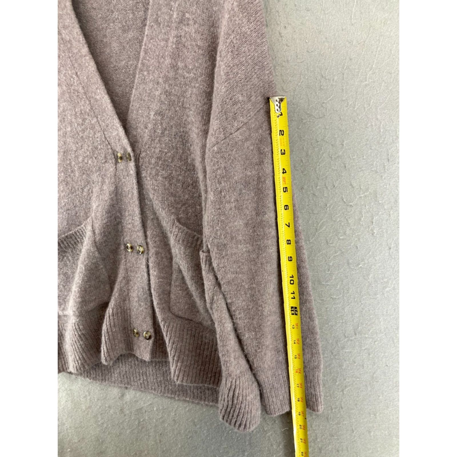 Madewell Madewell Women's Cardigan Sweater Small Purple Wool Blend Long Sleeve V-Neck Double Button Classic Fall Winter Casual Business Size S / US 4 / IT 40 - 4 Thumbnail