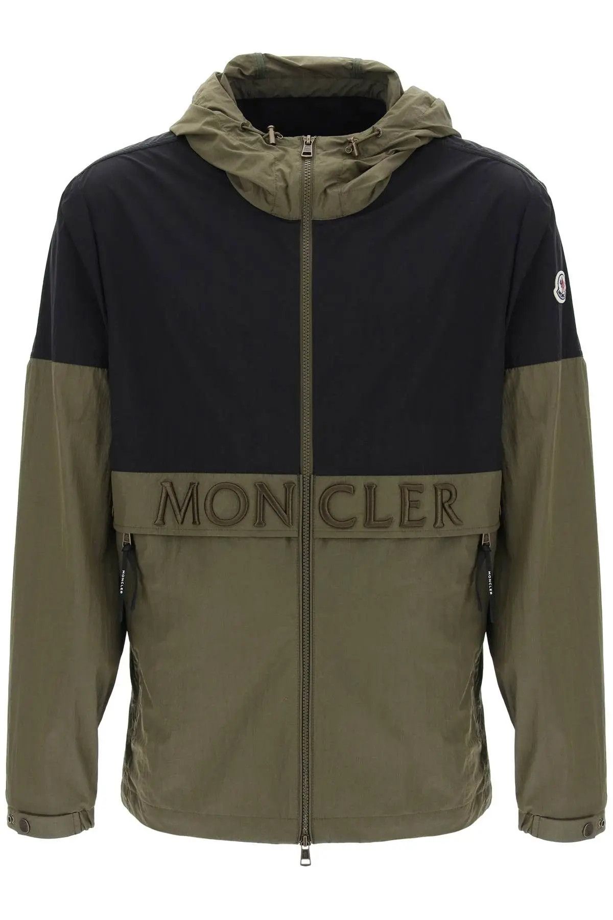 image of Moncler O1S22I1N0324 "joly Windbreaker Jacket In Green Black, Men's (Size XL)