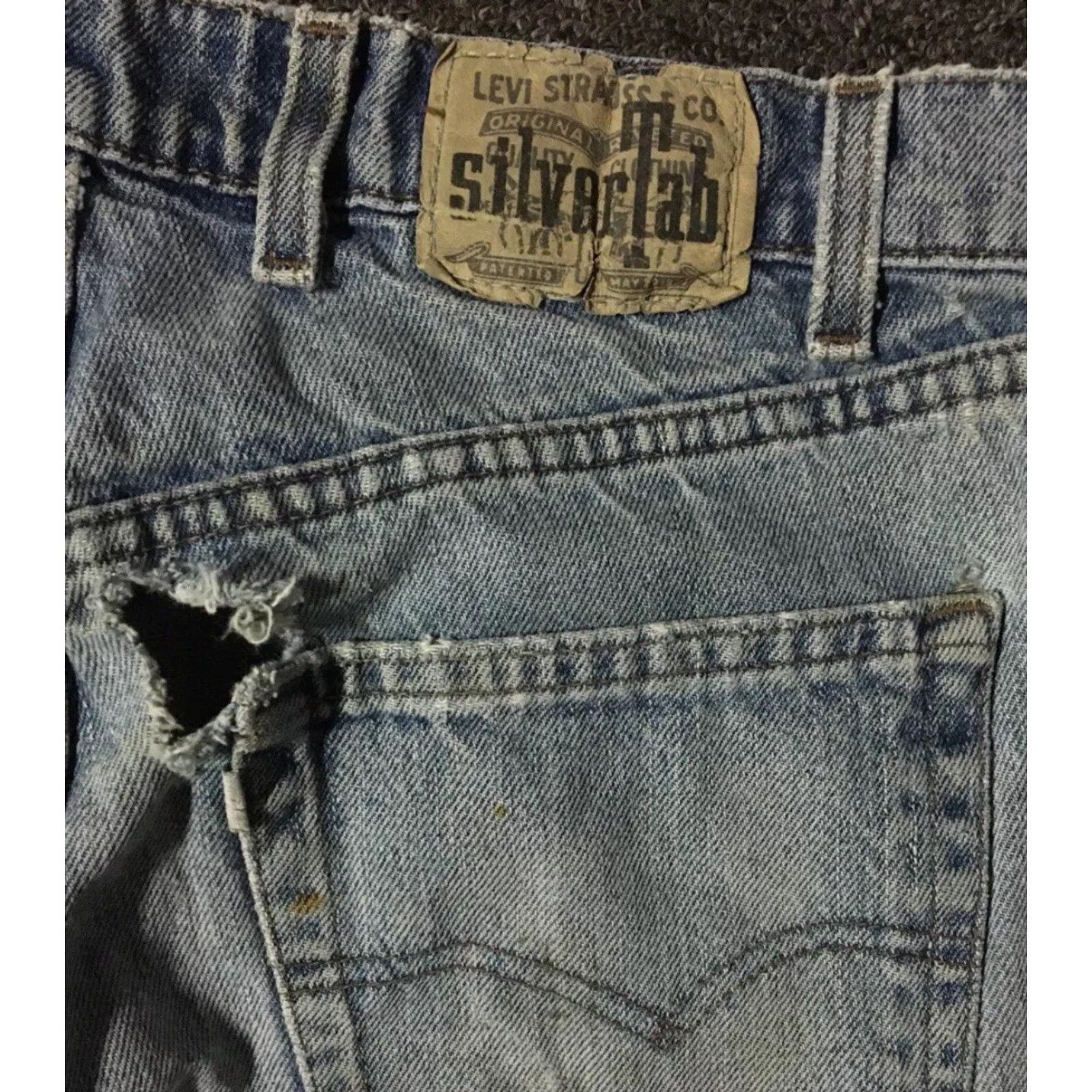 Levi's VINTAGE Levi's 500 Jeans Men Distressed Baggy 34 Denim Blue 90s Grunge Skater USA Rock/Retro/Thrashed Modern Style Size US 34 / EU 50 - 3 Thumbnail
