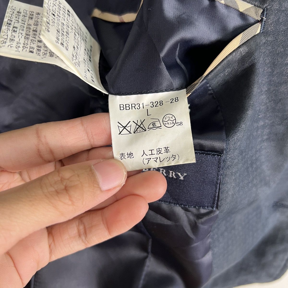 Burberry 🔥 BURBERRY LONDON artificial leather BLAZER JACKET Size US M / EU 48-50 / 2 - 16 Thumbnail