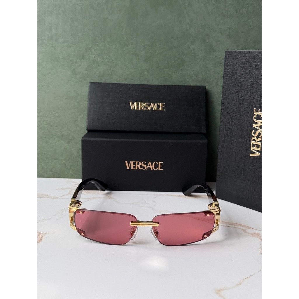 Versace NEW Versace VE2291 Medusa Slim Sunglasses in Havana Red Size ONE SIZE - 3 Thumbnail