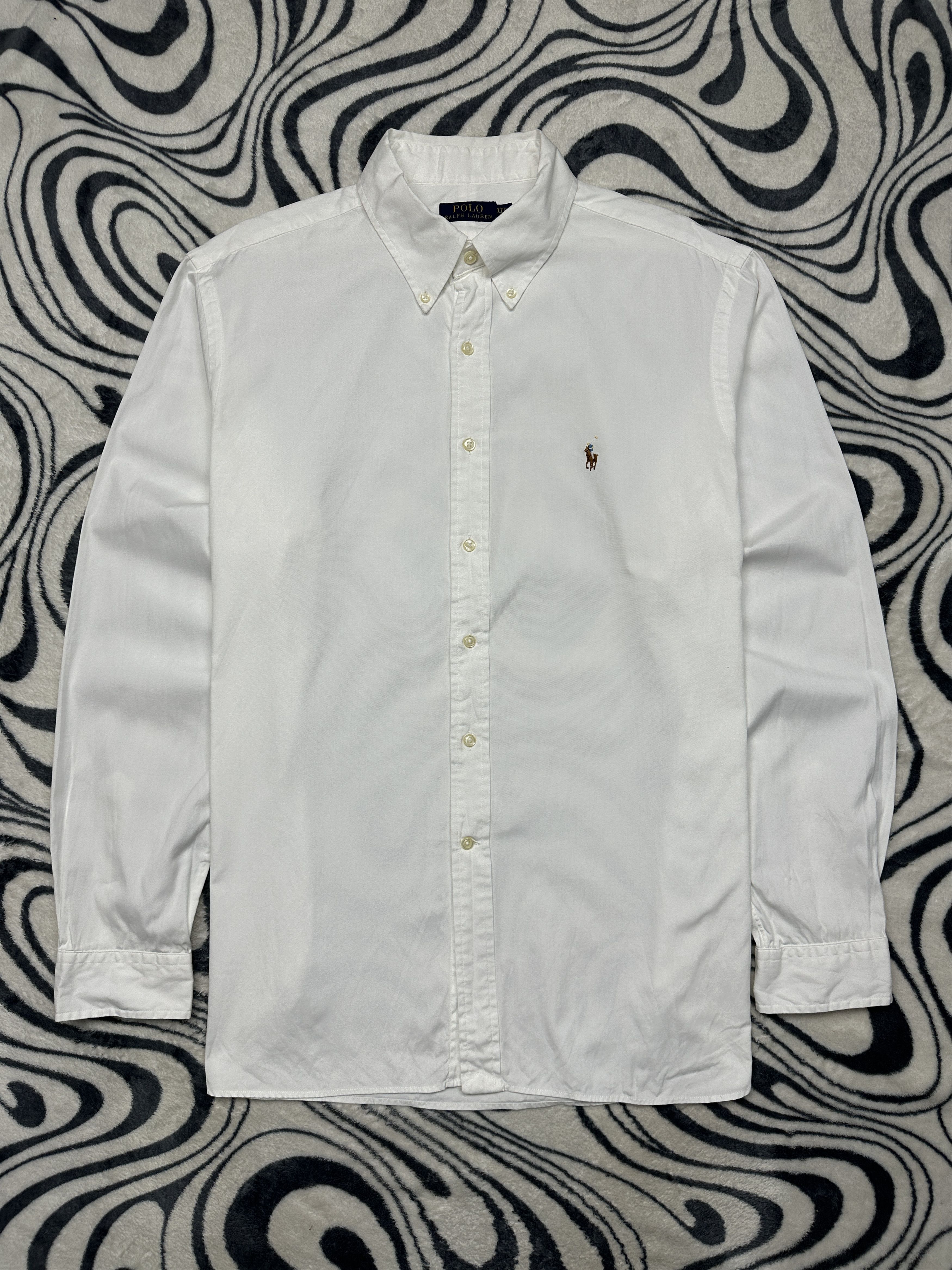 Polo Ralph Lauren Polo Ralph Lauren Mens Long Sleeve White Shirt Size US XL / EU 56 / 4 - 1 Thumbnail