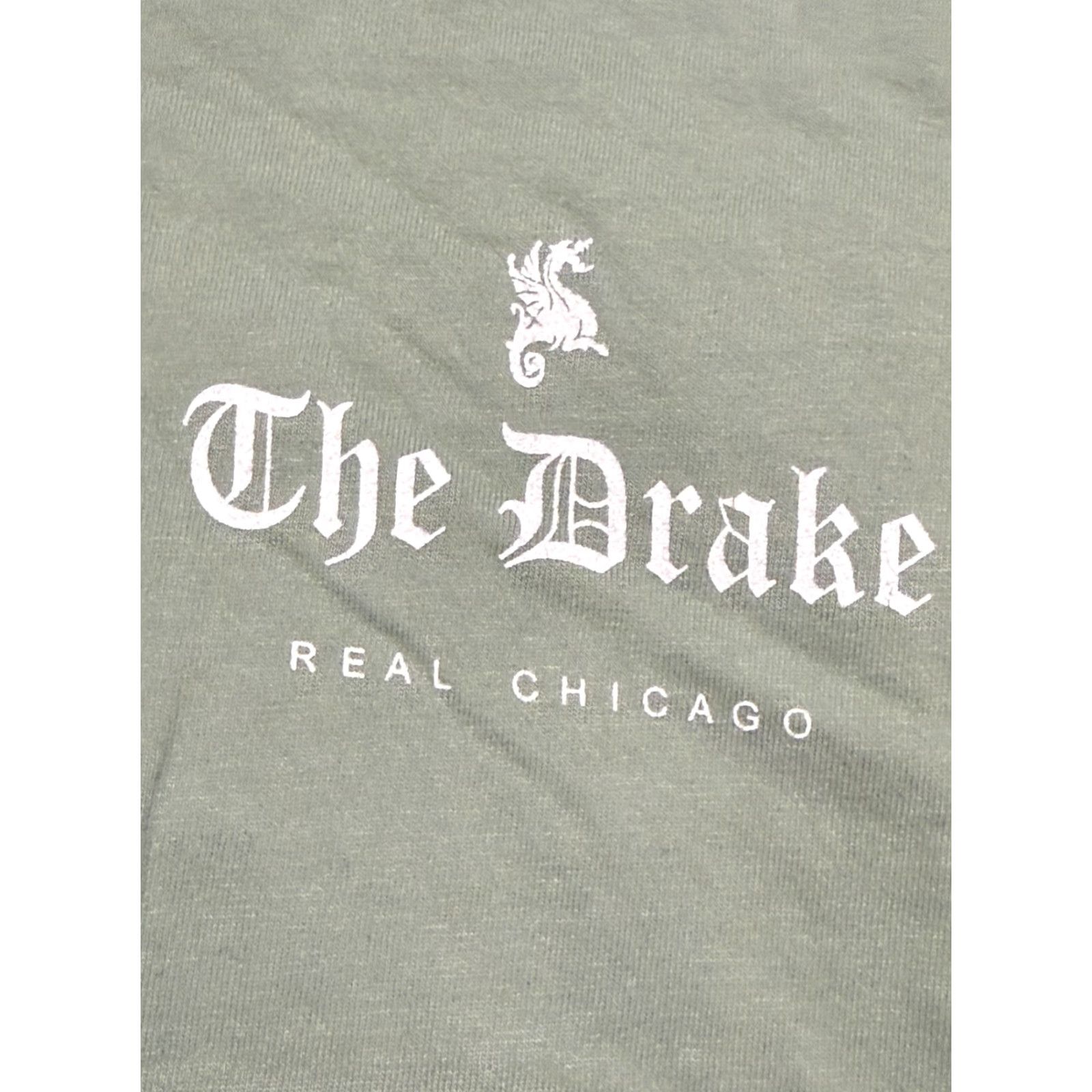 Vintage Blue Shirt Womens L Green White Short Sleeve "The Drake Real Chicago" Size L / US 10 / IT 46 - 5 Thumbnail