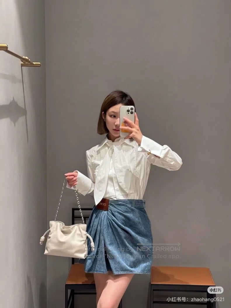 Loewe Loewe 2025 Spring Summer Mini Denim Skirt Size 24" / US 00 / IT 34 - 9 Thumbnail