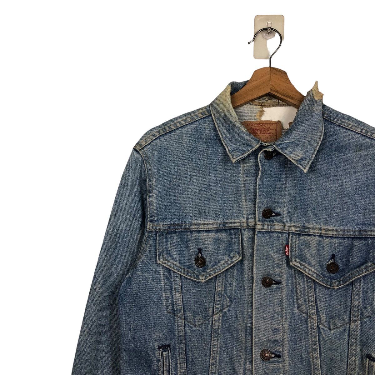 Levi's 📌Vintage Trucker Denim Jacket Distressed Levi's Made in Usa Size US M / EU 48-50 / 2 - 8 Thumbnail