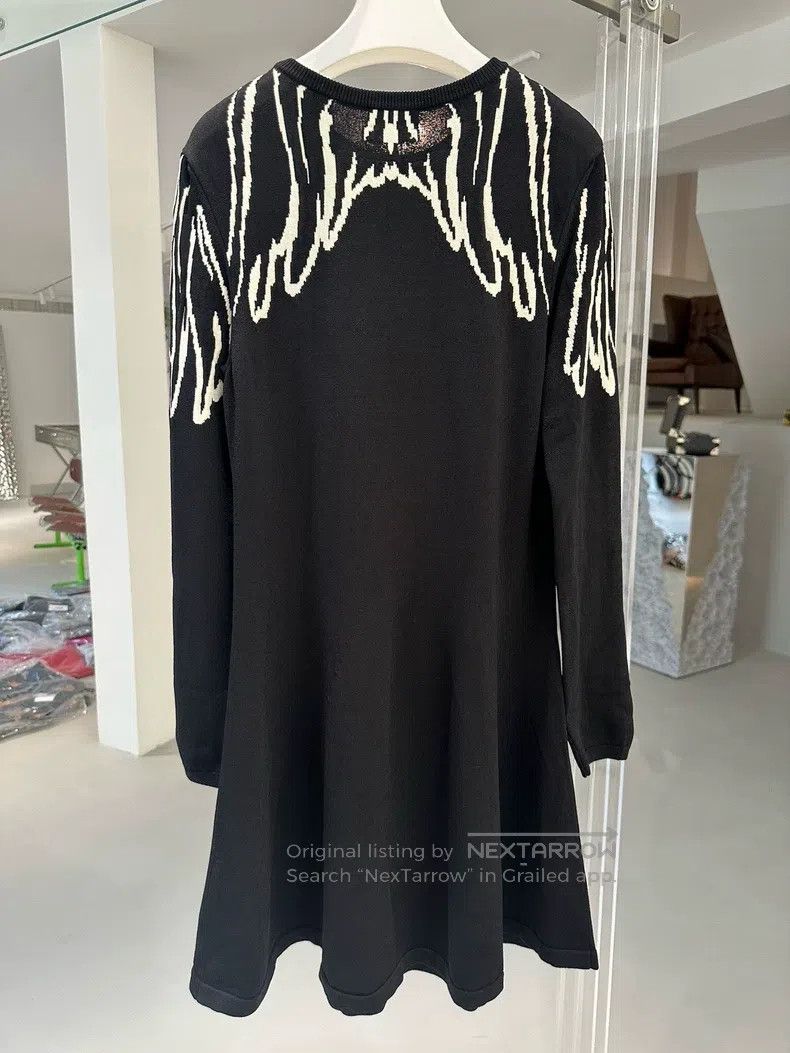 Valentino Valentino Wing-print knitted dress Size L / US 10 / IT 46 - 3 Thumbnail
