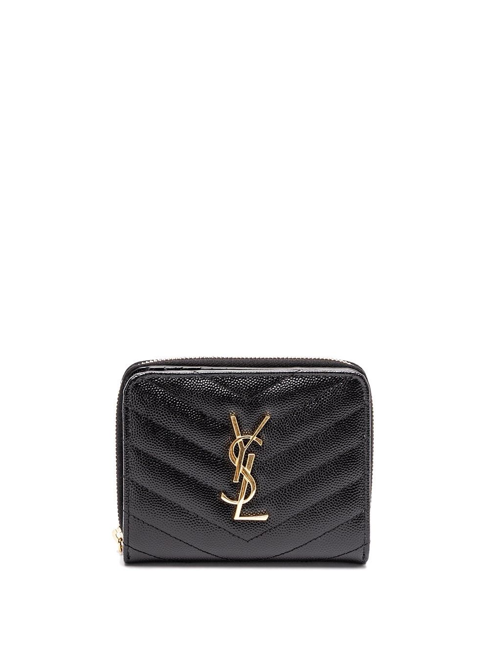 Saint Laurent Paris `Cassandre Matelassé` Compact Zip Around Wallet Size ONE SIZE - 1 Thumbnail