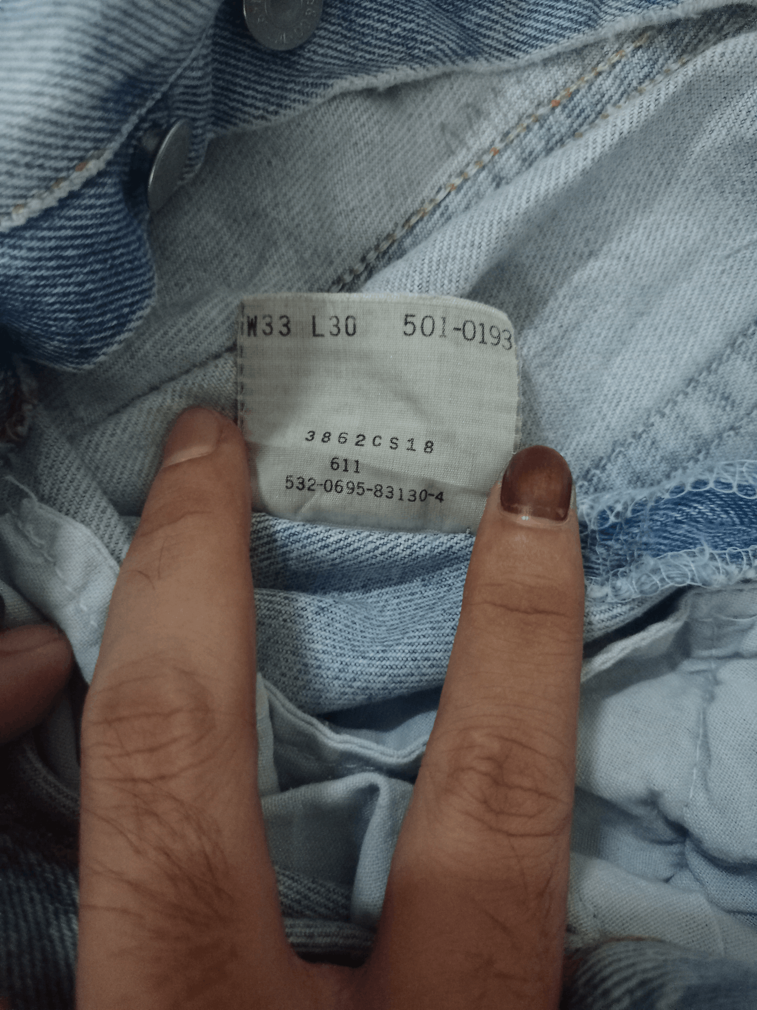 Levi's × Levi's Vintage Clothing Vintage 90s Levis 501 Distressed Loose Jeans 30x29 Size US 30 / EU 46 - 13 Thumbnail