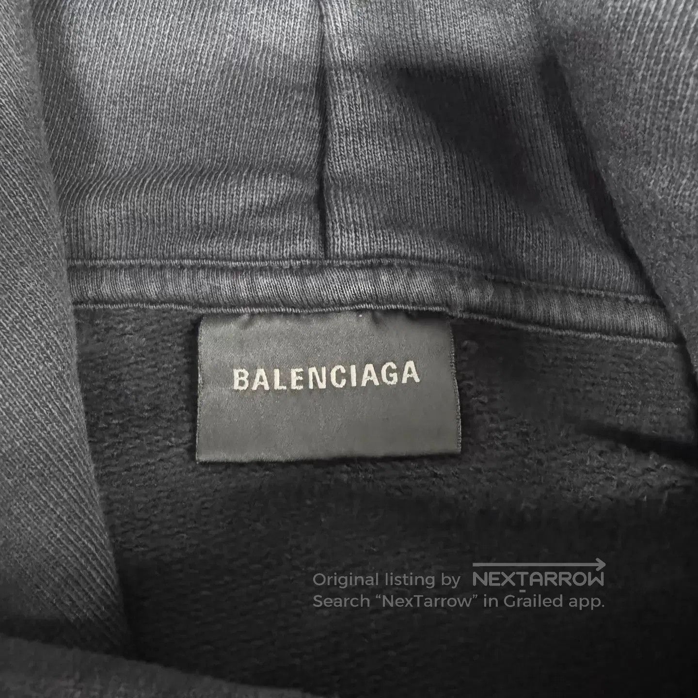 Balenciaga Black Oversized Hoodie with Logo and Side Graphics. Size US M / EU 48-50 / 2 - 6 Thumbnail