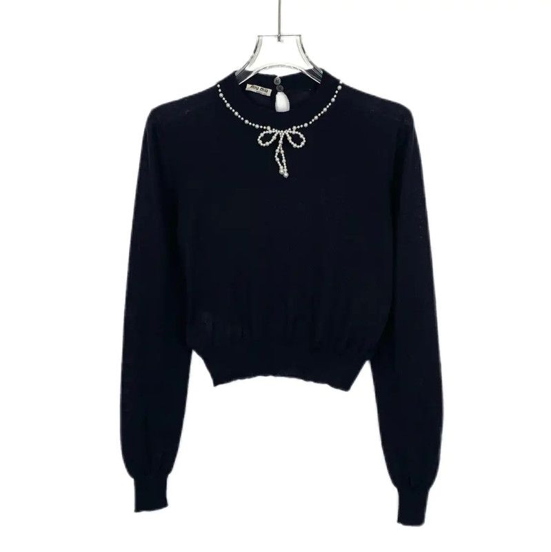 Miu Miu Black Cashmere Pullover Sweater 0089