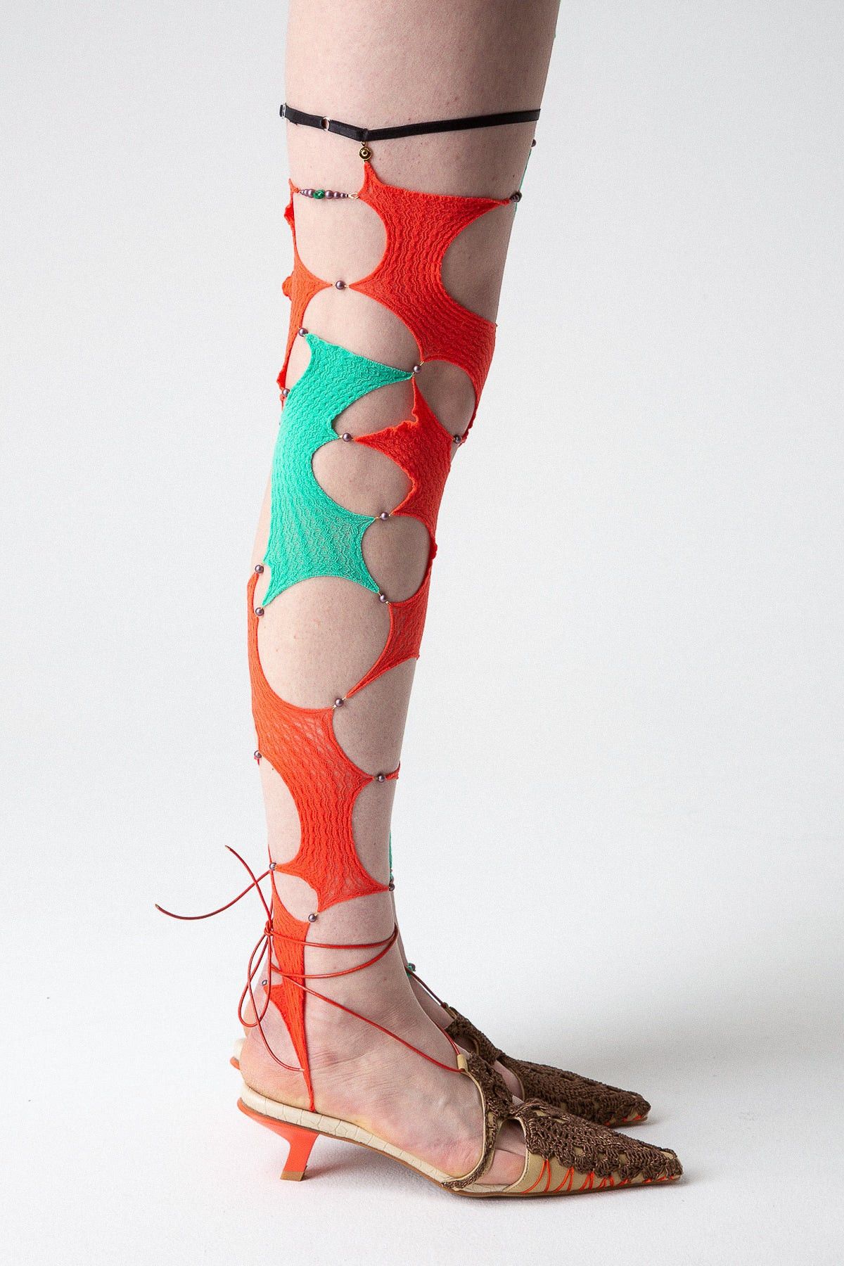 RUIbuilt $335 RUI Size 2 Single Cropped Thigh-High Sock Size ONE SIZE - 1 Thumbnail
