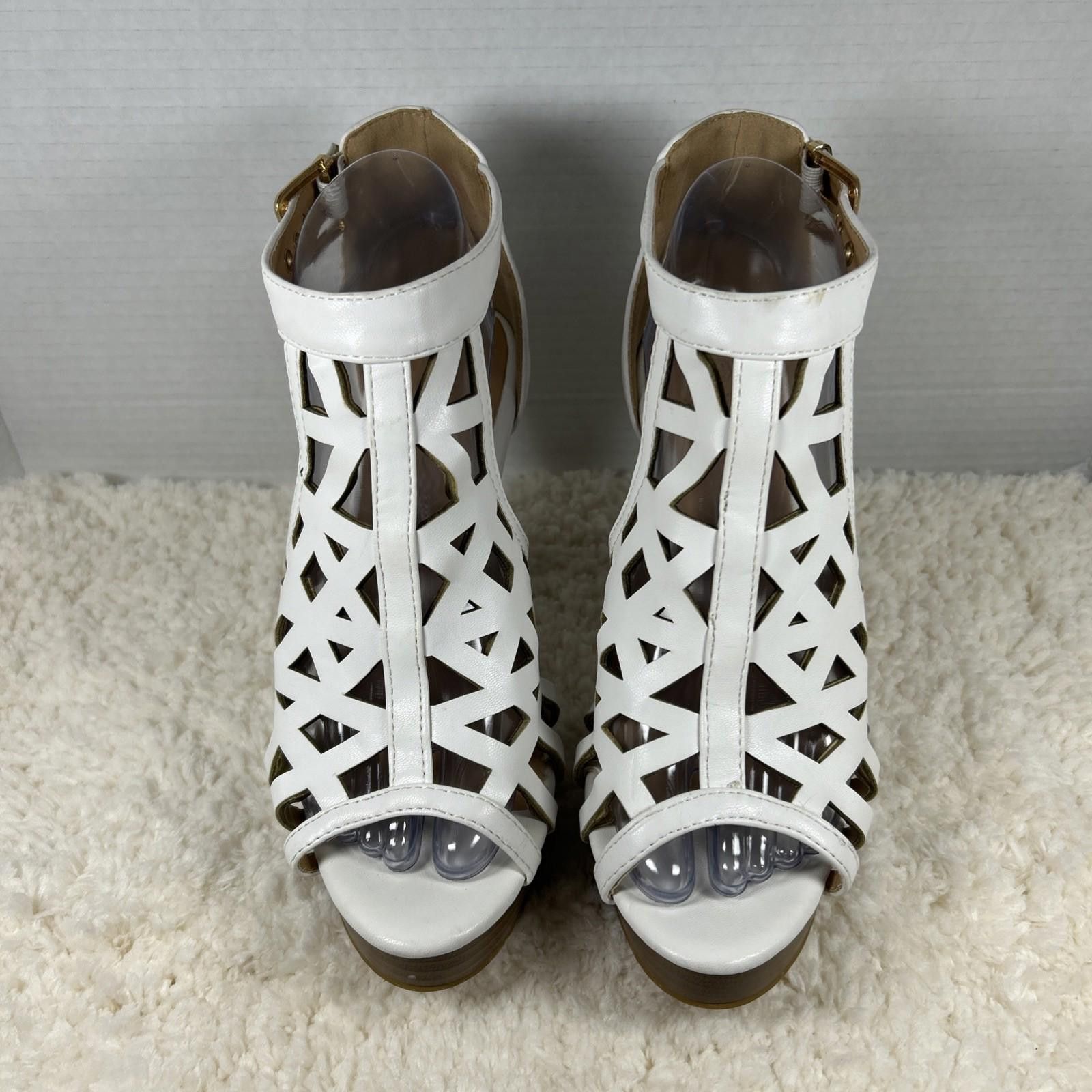 Other TRENDSup Collection Open Toe Sz 7.5 Ankle Strap Heels White Size US 7.5 / IT 37.5 - 1 Thumbnail
