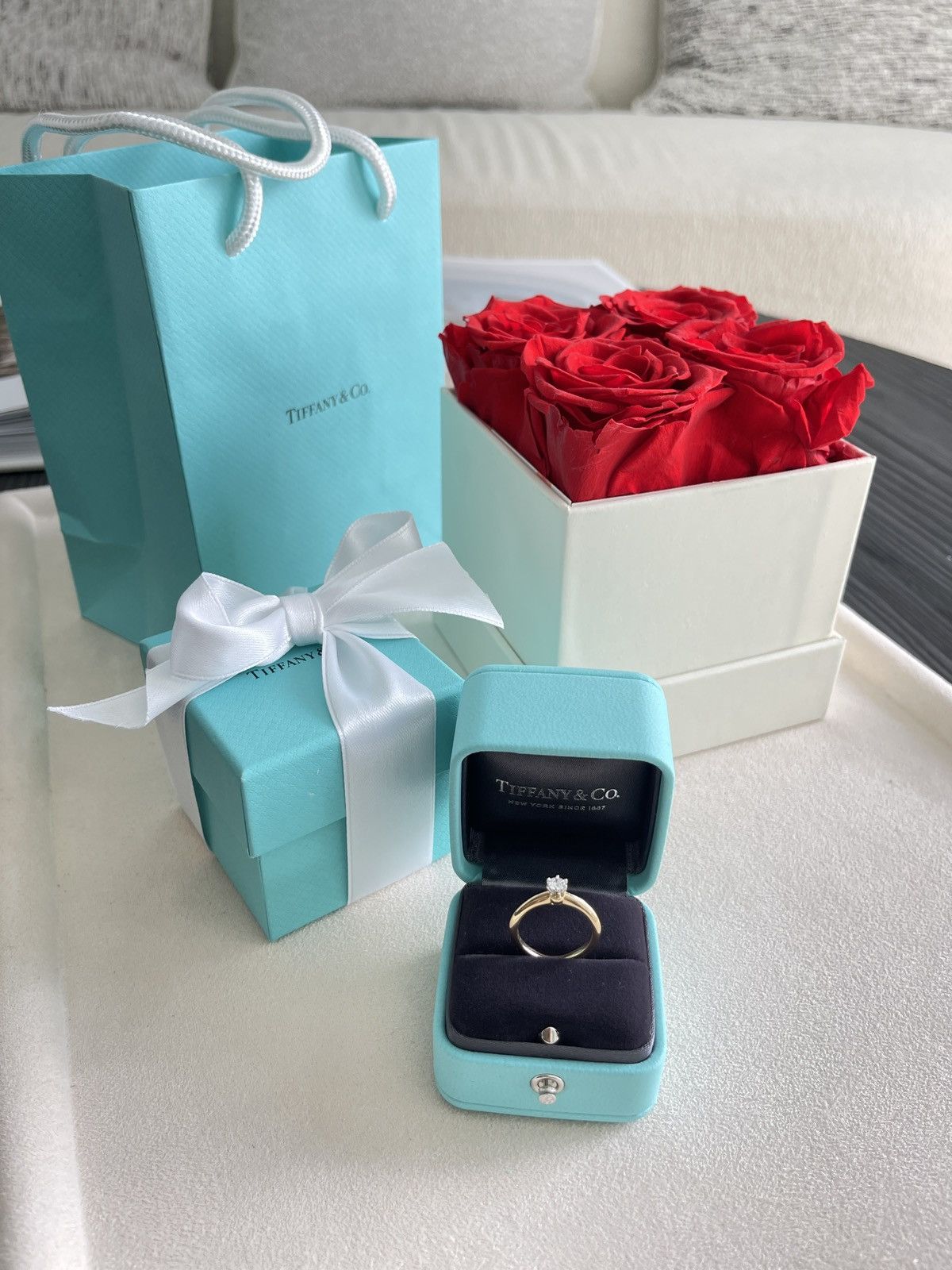 Tiffany & Co. Tiffany & Co. Solitaire YG Diamond Ring .18ct sz 4.5 Size ONE SIZE - 5 Thumbnail