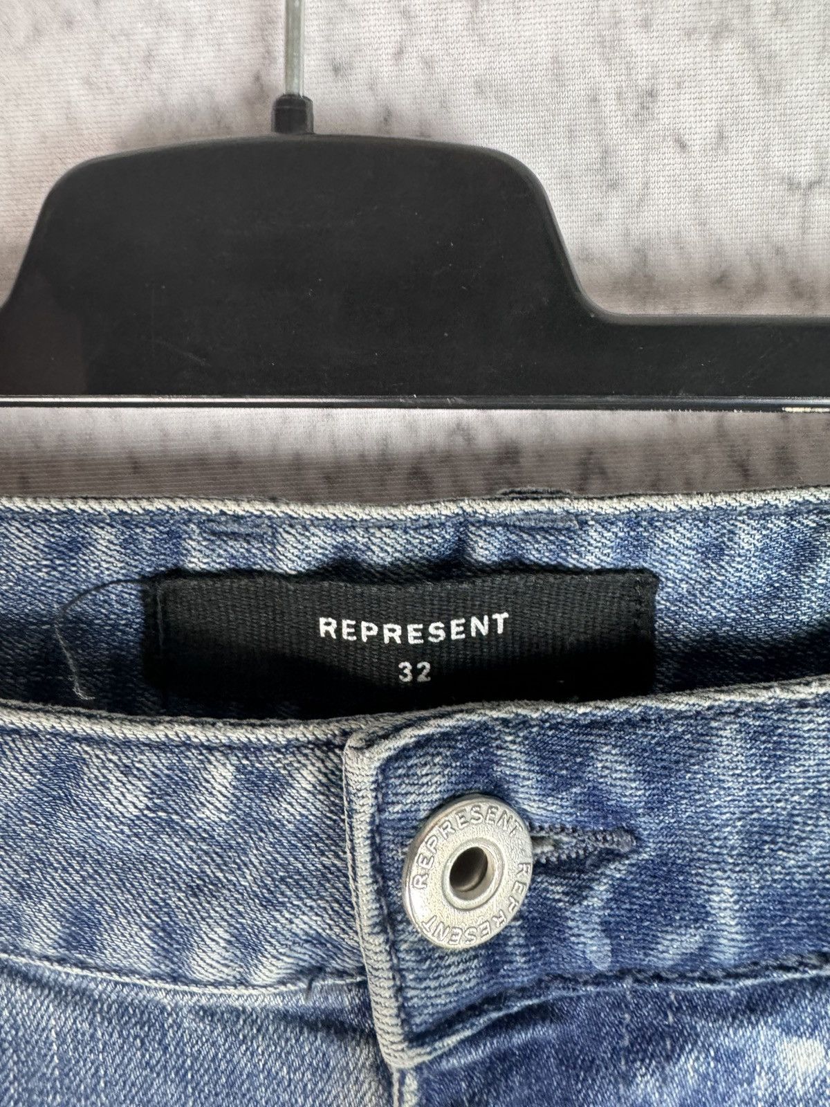Represent Clo. Represent Knee Destroyer Denim Heavy Bleach Pants Jeans Size US 32 / EU 48 - 3 Thumbnail
