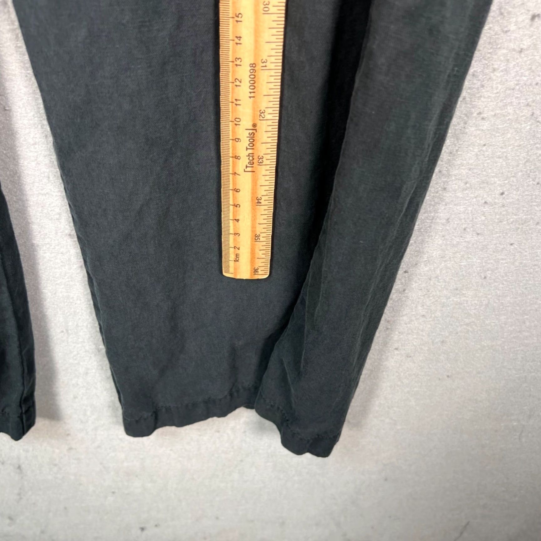 Madewell Madewell Pants Side Pleated Wide-Leg Linen Lyocell Blend Black 6 Womens Wide-Leg Pockets Dress Pants Style Preppy Casual Size 28" / US 6 / IT 42 - 6 Thumbnail