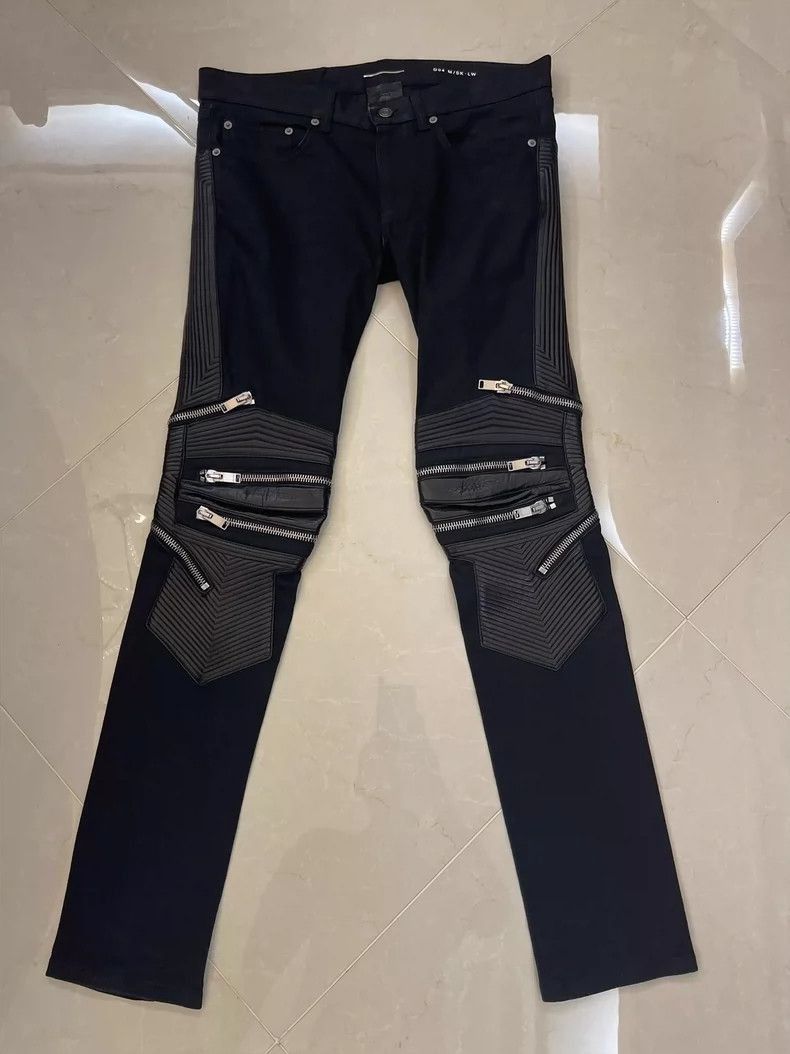 Saint Laurent Paris Saint Laurent Paris Saint Laurent Paris Motorcycle Zip Jea Size US 31 - 1 Thumbnail