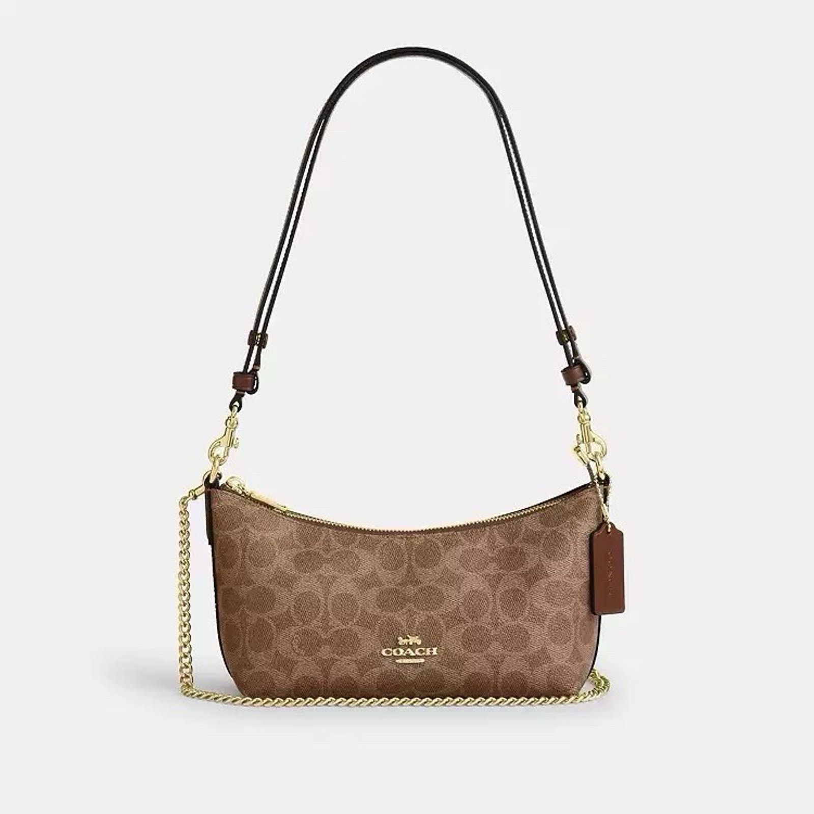 Coach NWT Coach Caitlin Shoulder Bag CEK80 Gold/Tan/Brown Size ONE SIZE - 9 Thumbnail
