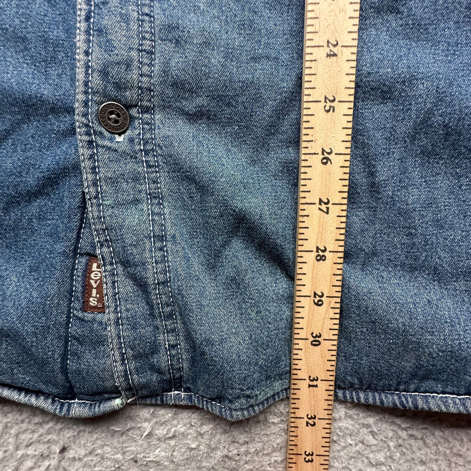 Levi's VTG Levi Strauss Denim Fleece Lined Plaid Button Up Shirt XL Size US XL / EU 56 / 4 - 6 Thumbnail