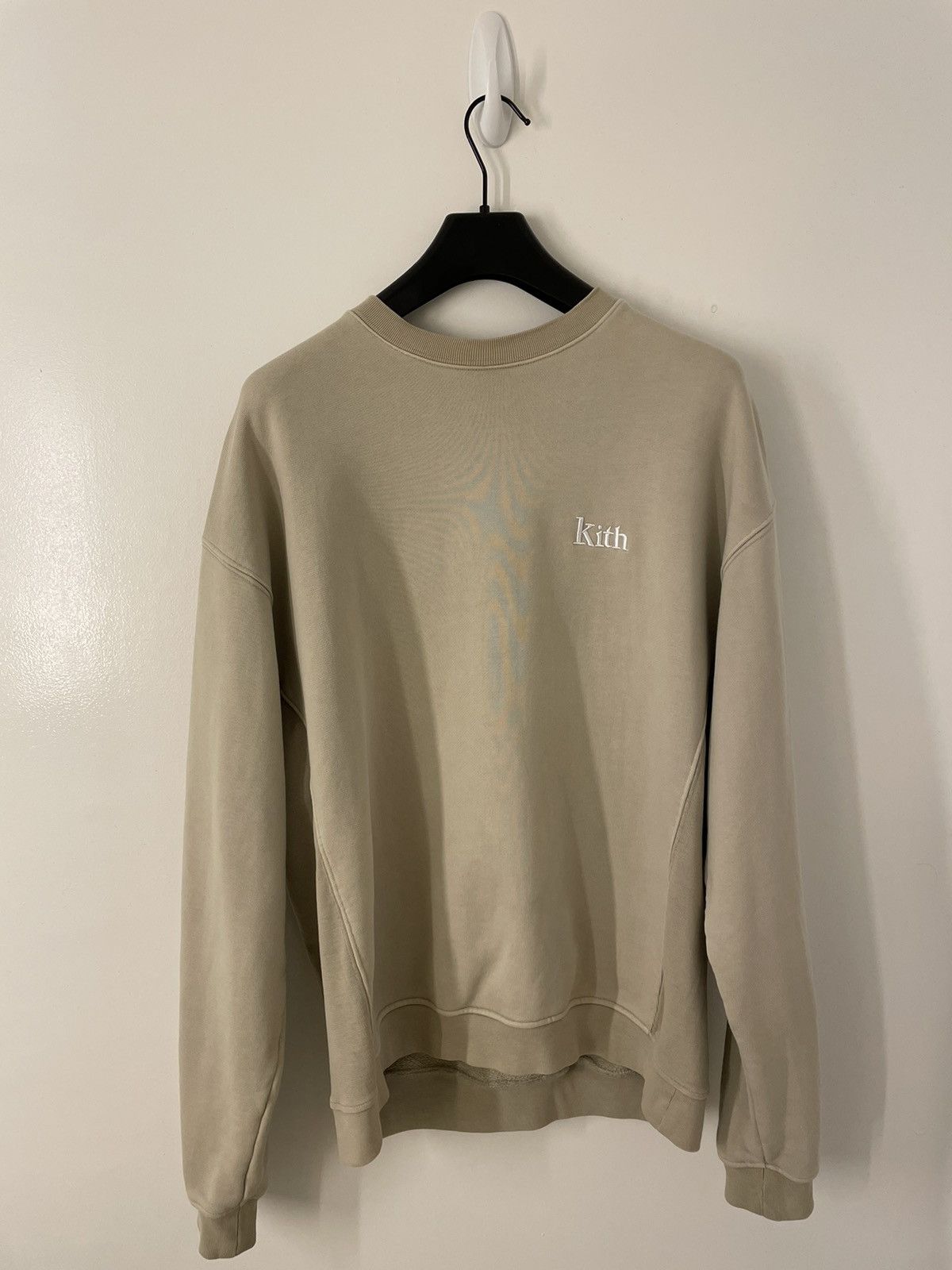 image of Kith Neutrals Crewneck Sweatshirt - Size S in Taupe, Men's