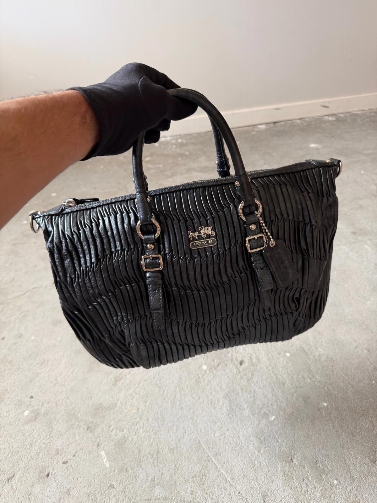 Coach Coach Madison Woven Shoulder Bag Black Size ONE SIZE - 6 Thumbnail