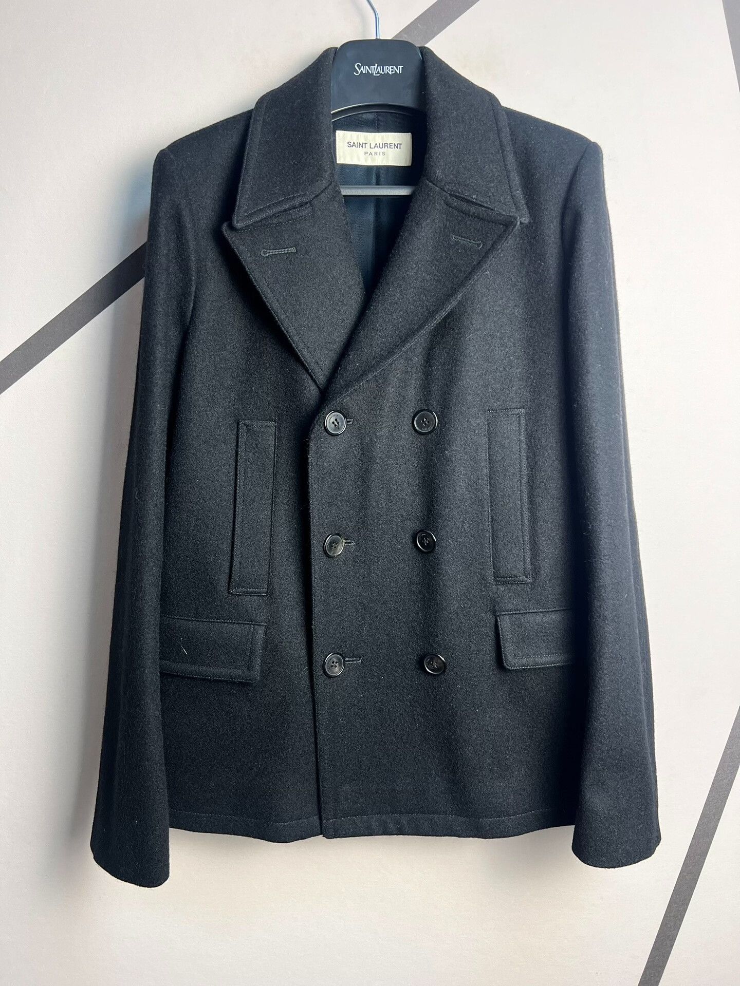 Saint Laurent Paris Saint Laurent SLP Double-Breasted Wool Coat Size US M / EU 48-50 / 2 - 1 Thumbnail