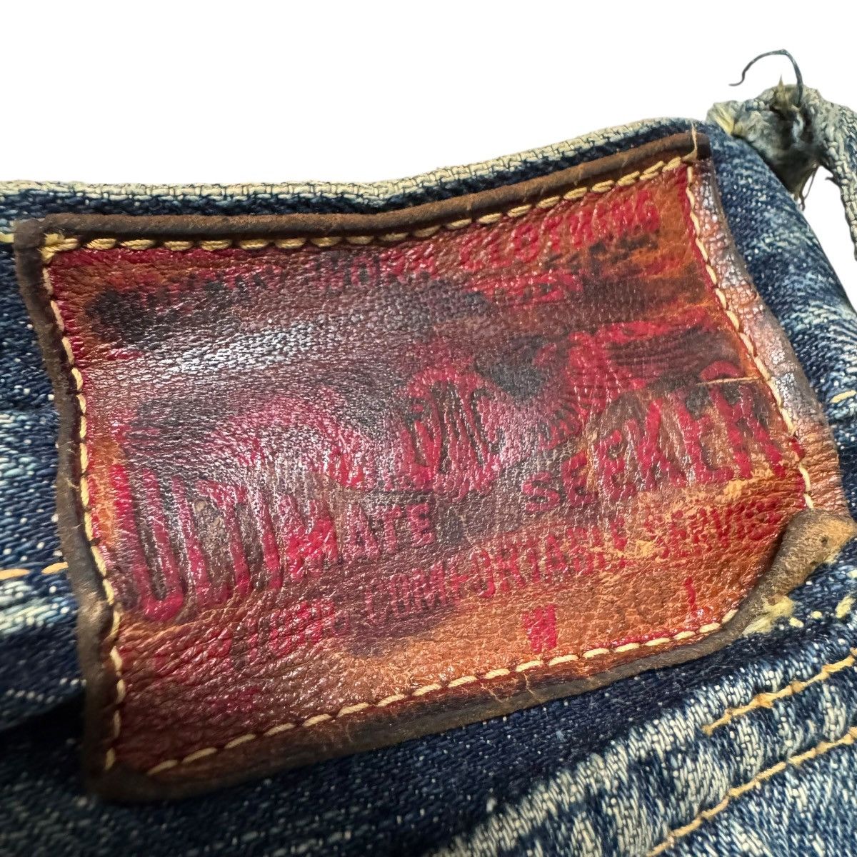 The Real McCoy's Vintage Real McCoys Ultimate Seeker Distessed Denim Jeans Size US 30 / EU 46 - 14 Thumbnail