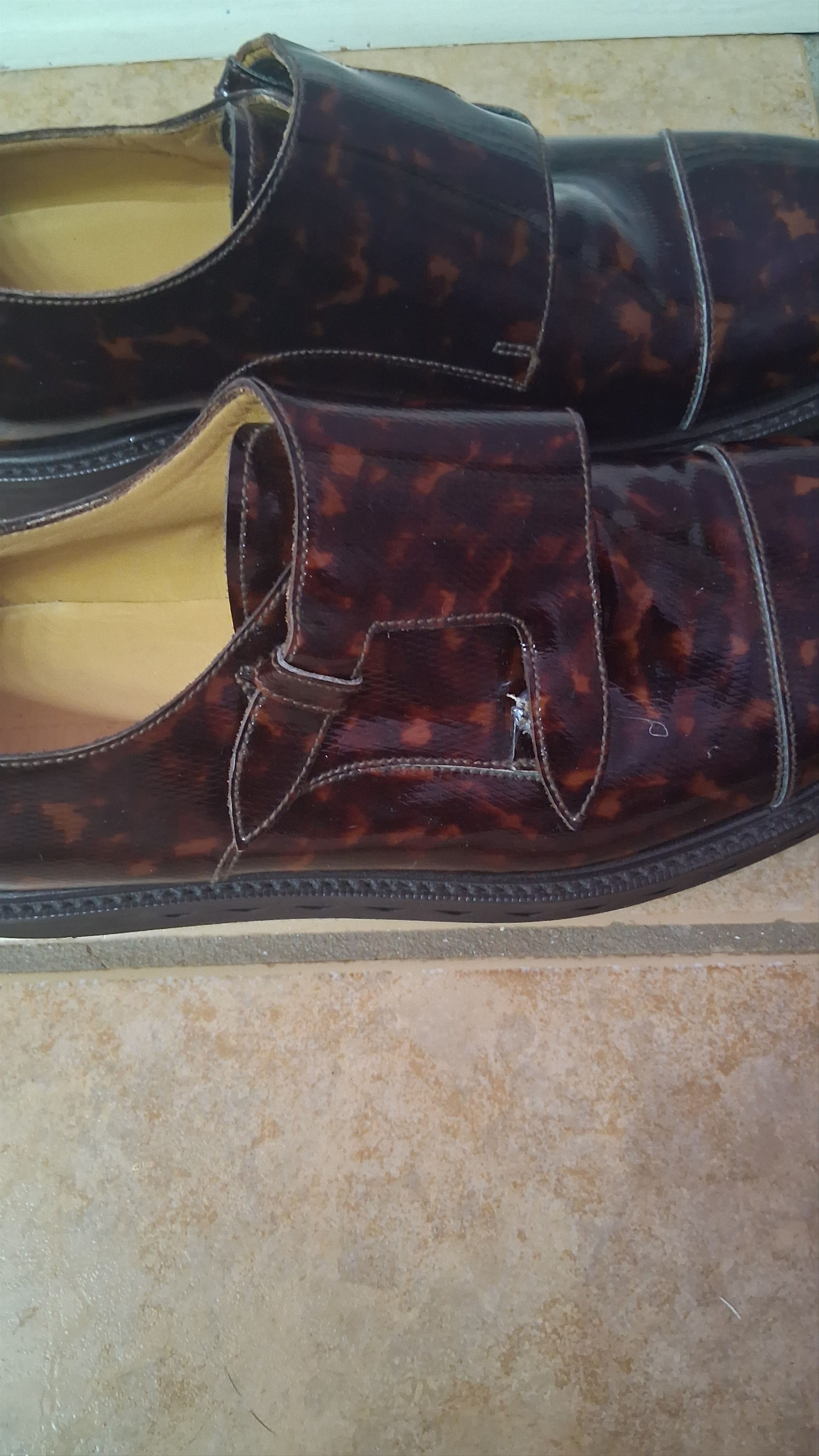 Emporio Armani × Our Legacy Tortoiseshell Patent leather shoes Size US 9 / EU 42 - 6 Thumbnail