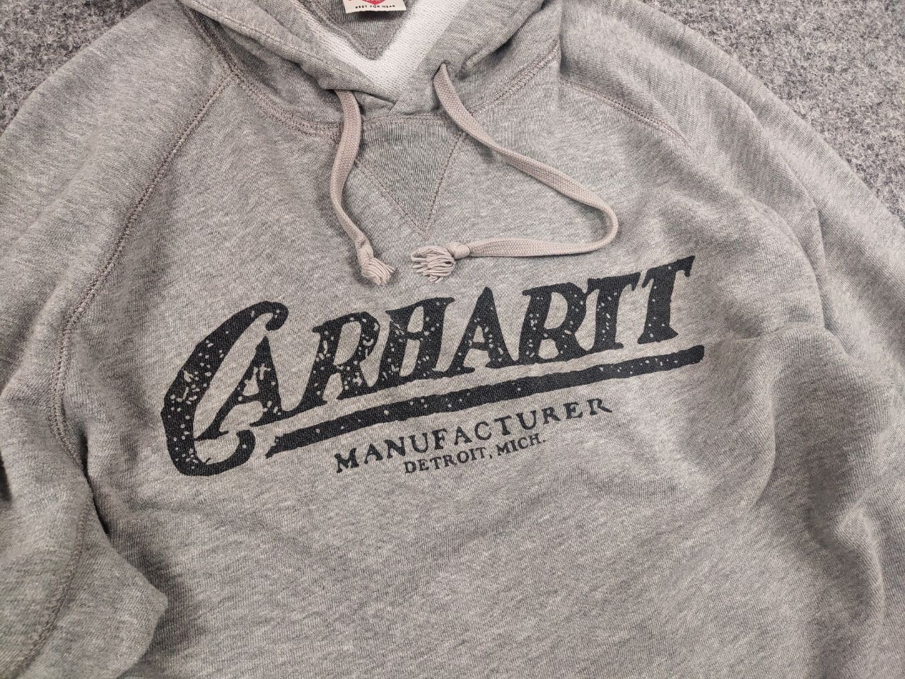 Carhartt Carhartt Union Made Gray Detroit Logo Hoodie Vintage Style Size US S / EU 44-46 / 1 - 8 Thumbnail