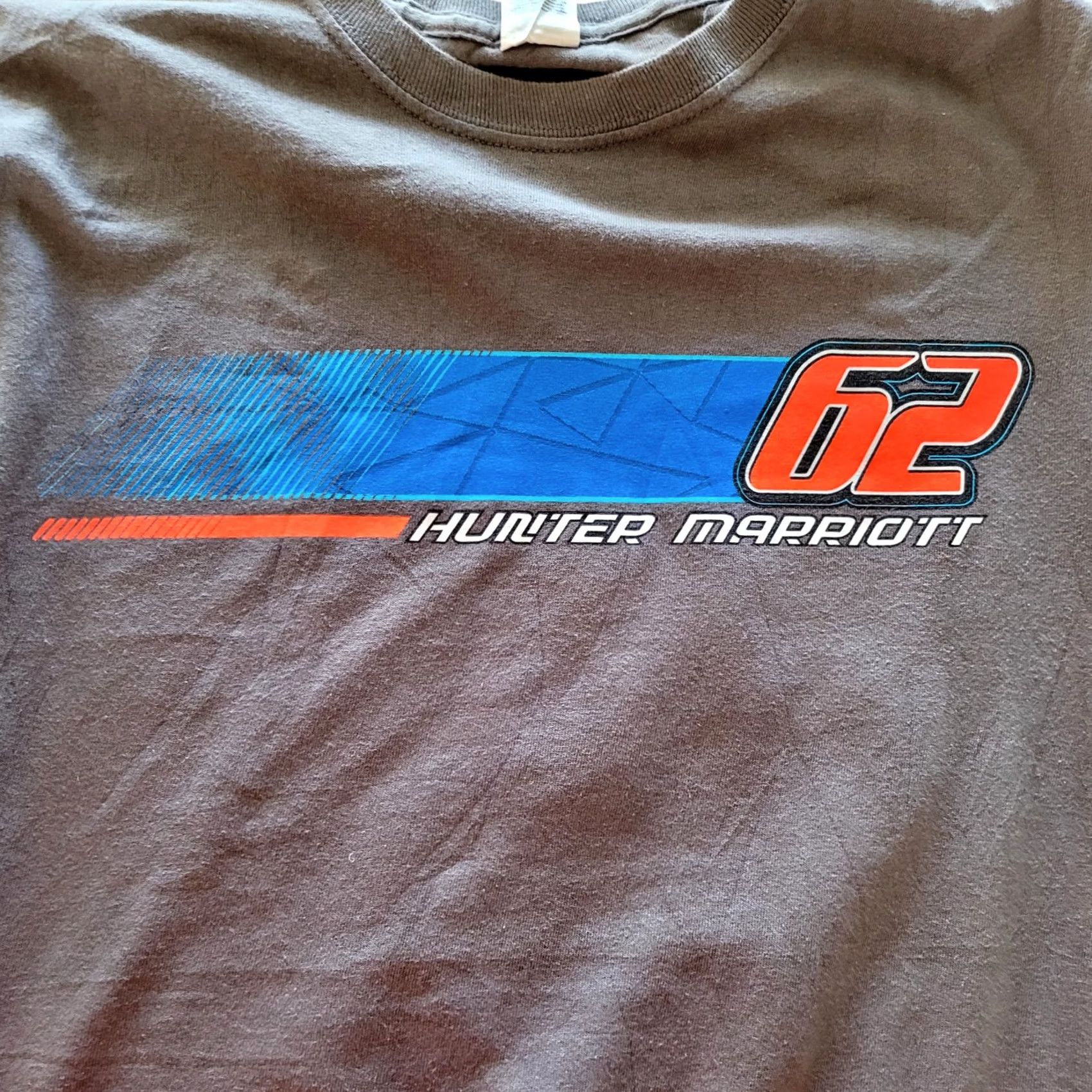Gildan Hunter Marriott Racing T-Shirt | Men's Medium | Gildan 100% Cotton | Graphic Mot Racing Decade 90s Golf? Size US M / EU 48-50 / 2 - 6 Thumbnail